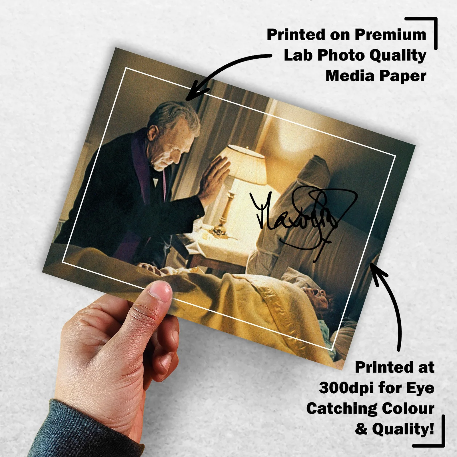 Max Von Sydow 8x6 Signed Memorabilia 8x6 Pre Printed Autograph Photo Memorabilia, изображение 3