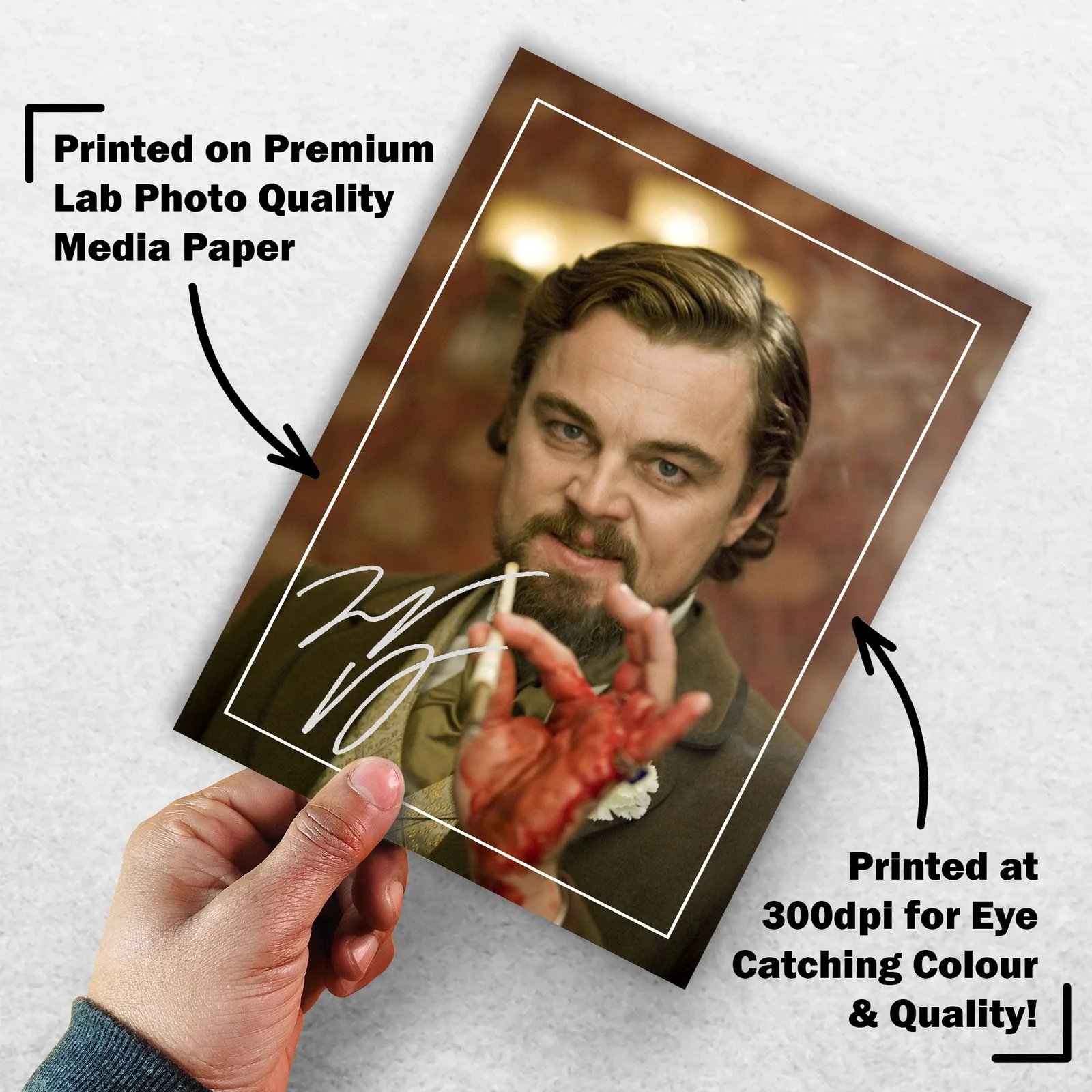 Leonardo DiCaprio Signed Memorabilia 8x6 Pre Printed Autograph Photo Memorabilia, изображение 3