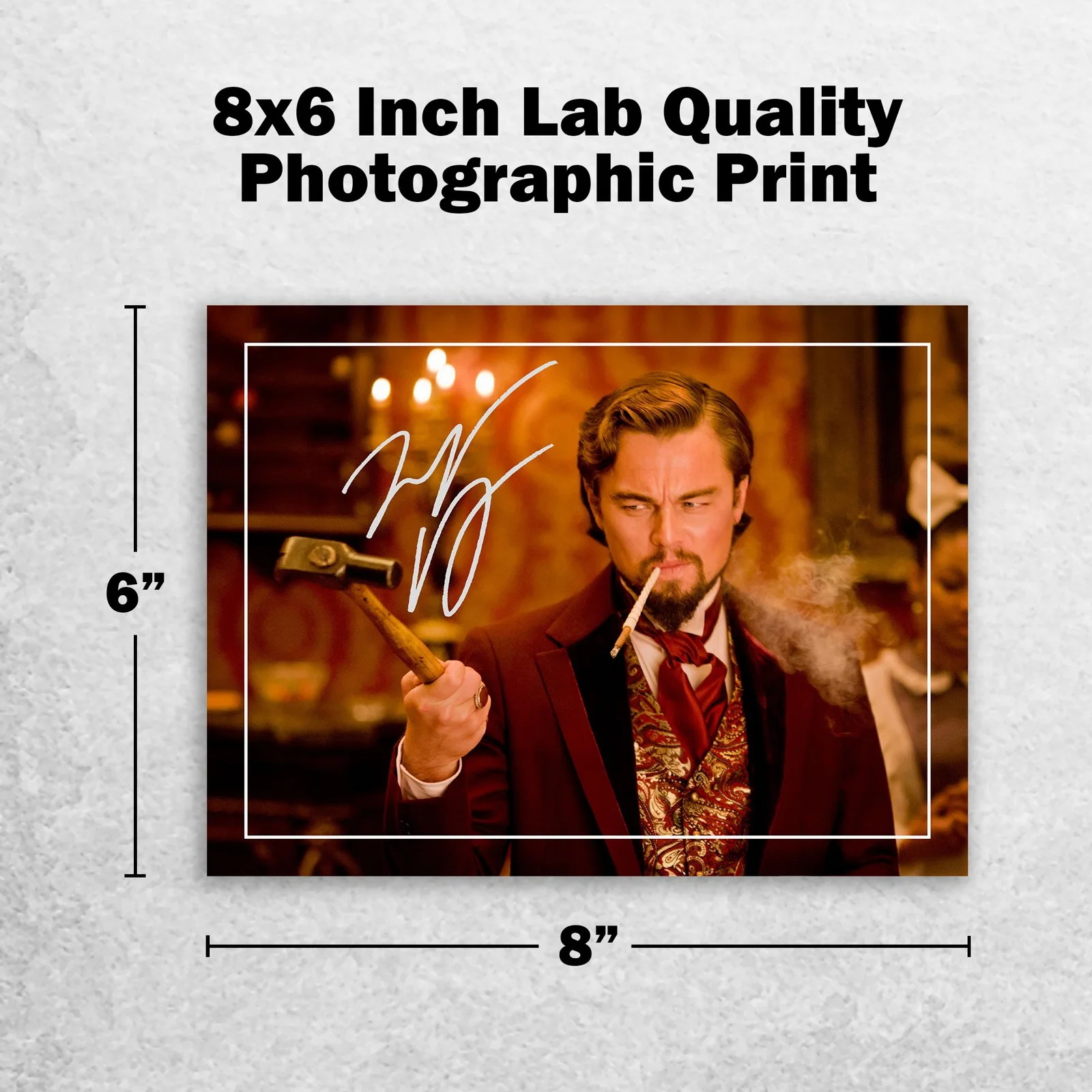 Leonardo DiCaprio 8x6 Photo Signed Memorabilia 8x6 Pre Printed Autograph Photo, image 2