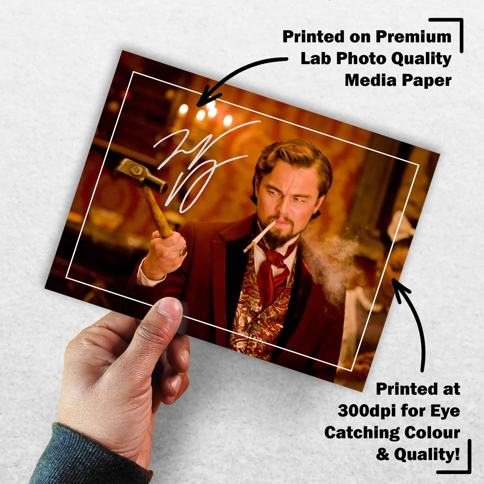 Leonardo DiCaprio 8x6 Photo Signed Memorabilia 8x6 Pre Printed Autograph Photo, image 3