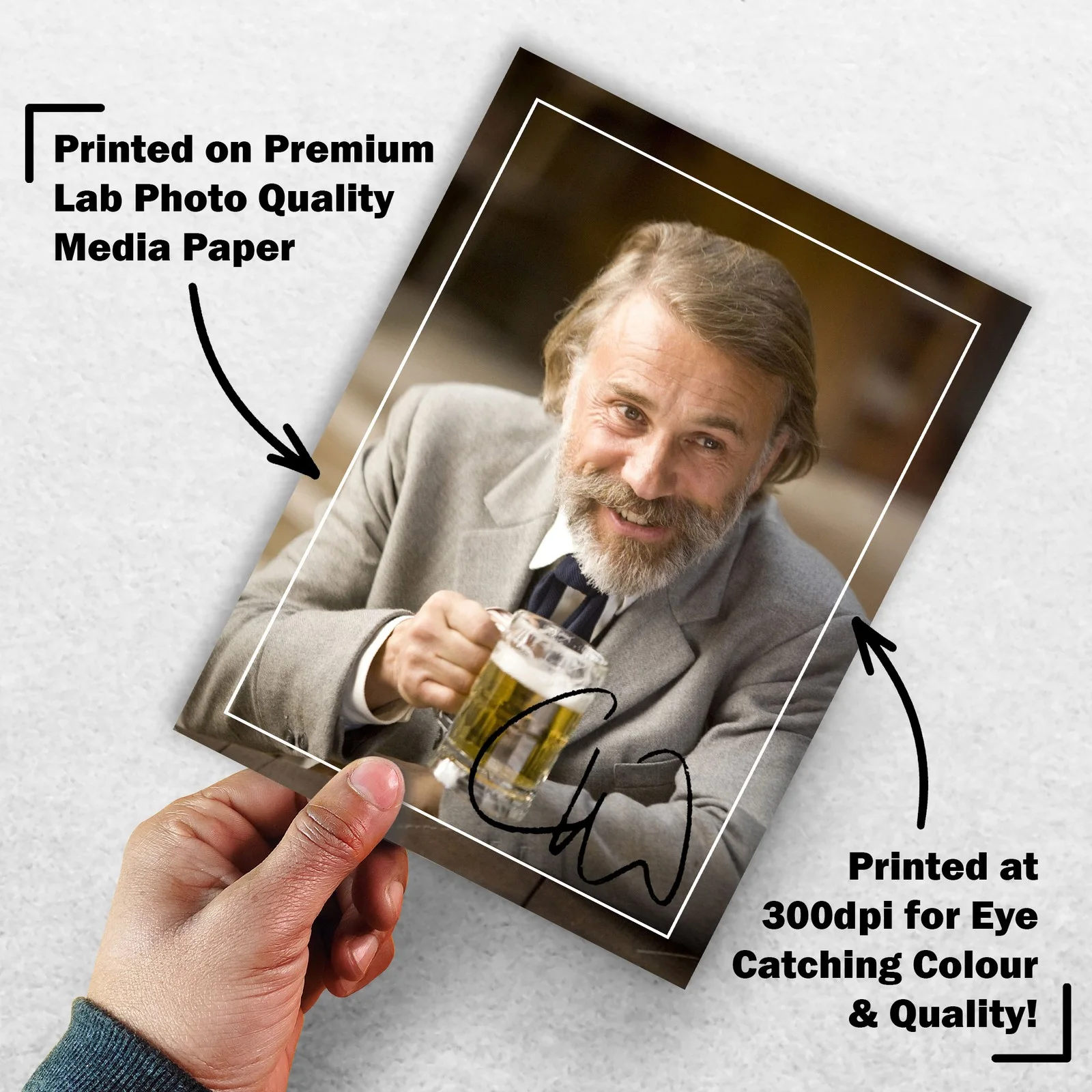 Christoph Waltz Signed Memorabilia 8x6 Pre Printed Autograph Photo Memorabilia, изображение 3