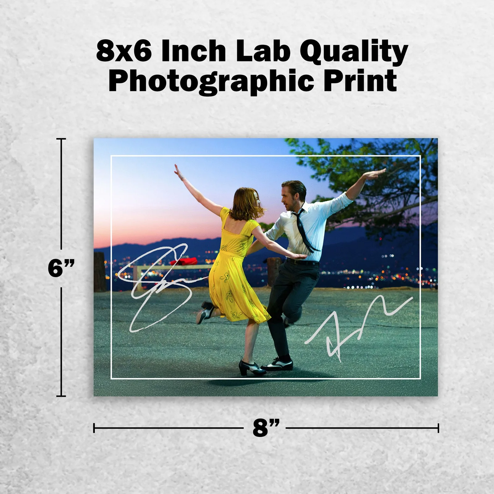 Emma Stone Ryan Gosling Signed Memorabilia 8x6 Pre Printed Autograph Photo, изображение 2
