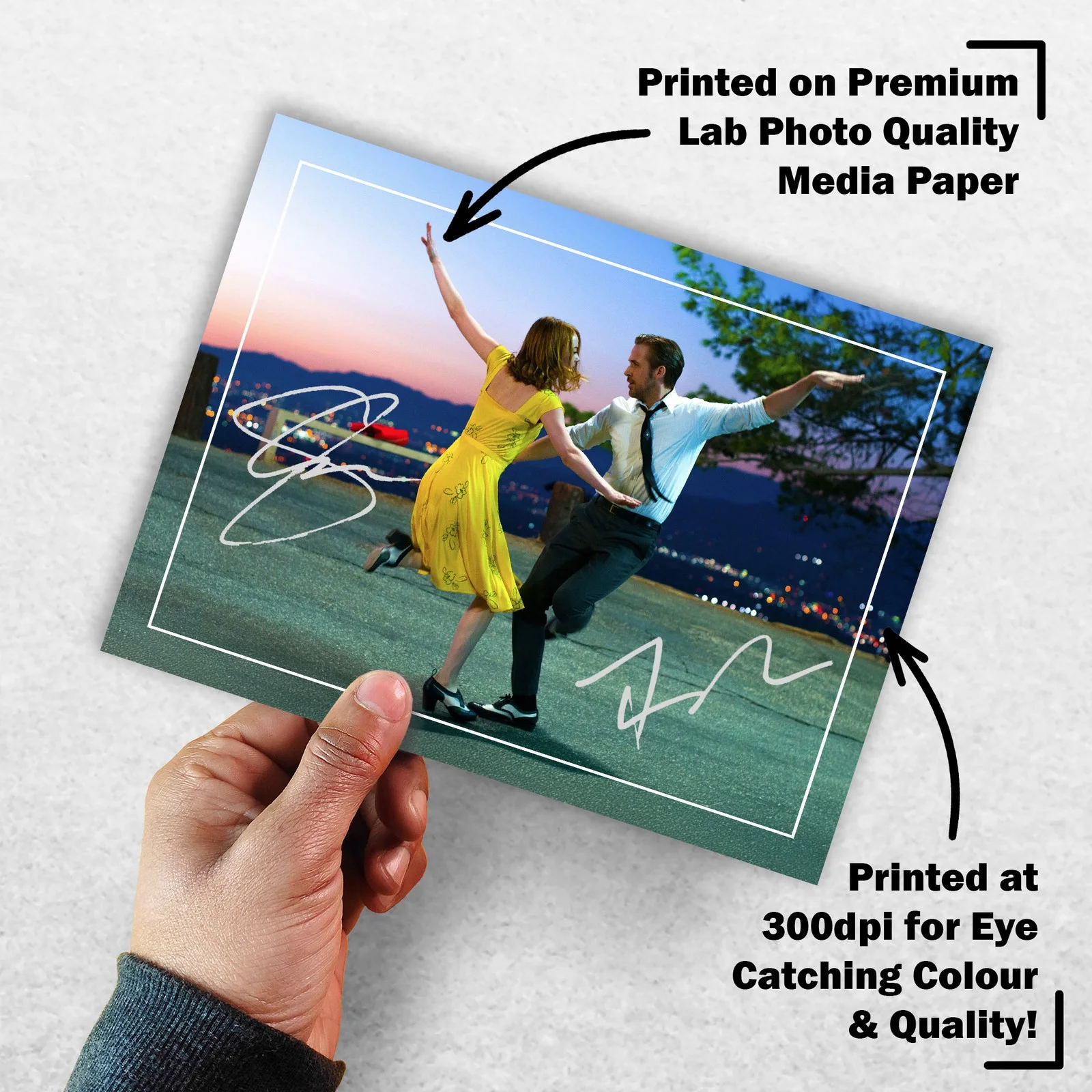 Emma Stone Ryan Gosling Signed Memorabilia 8x6 Pre Printed Autograph Photo, изображение 3