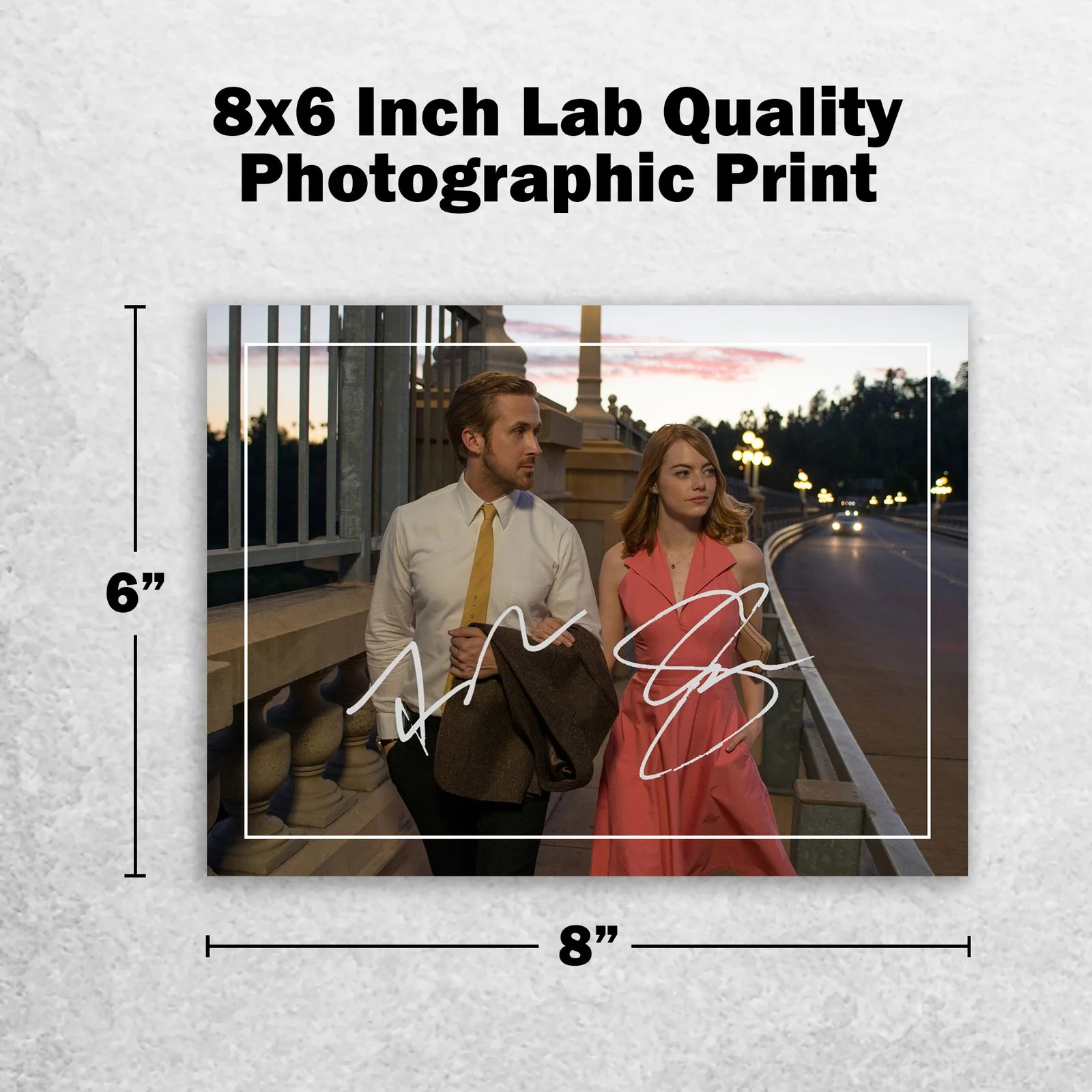 Emma Stone Ryan Gosling Signed Memorabilia 8x6 Pre Printed Autograph Photo, изображение 2