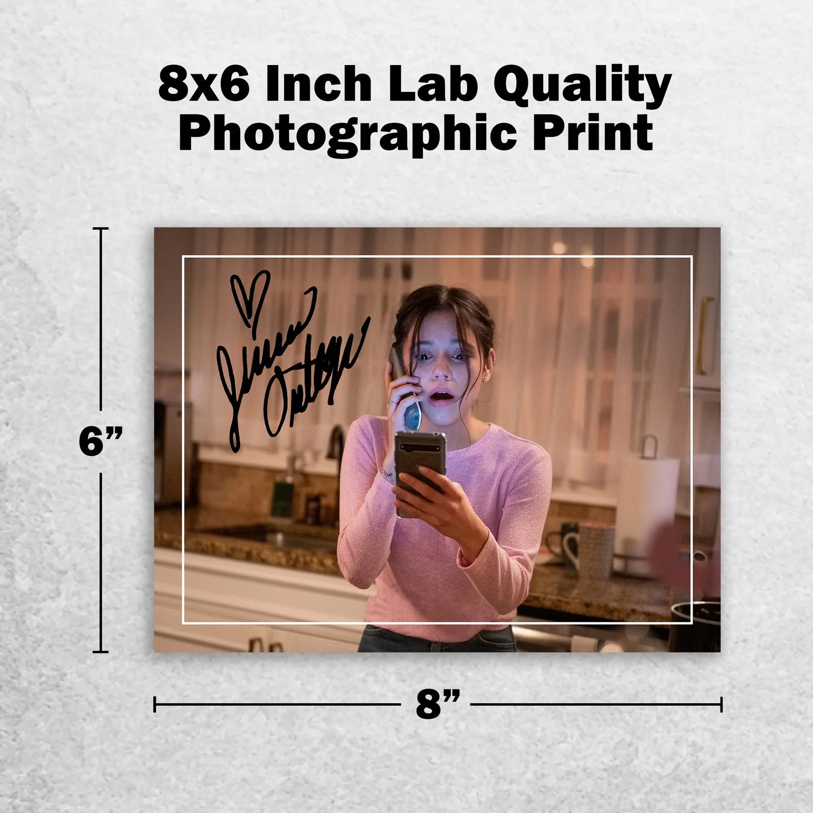 Jenna Ortega 8x6 Photo Signed Memorabilia 8x6 Pre Printed Autograph Photo, изображение 2