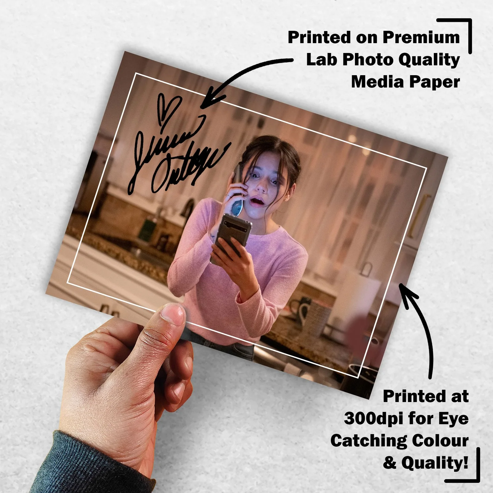 Jenna Ortega 8x6 Photo Signed Memorabilia 8x6 Pre Printed Autograph Photo, изображение 3