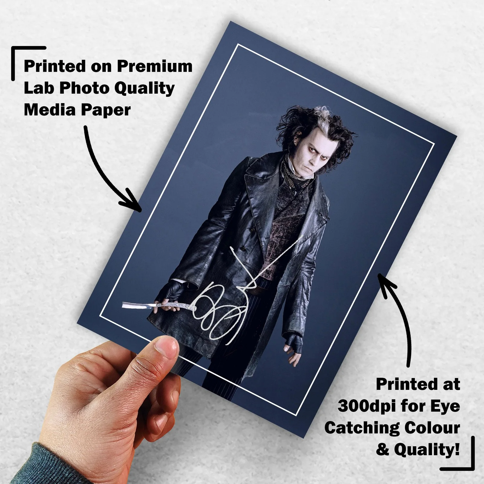 Johnny Depp Signed Memorabilia 8x6 Pre Printed Autograph Photo Memorabilia, изображение 3