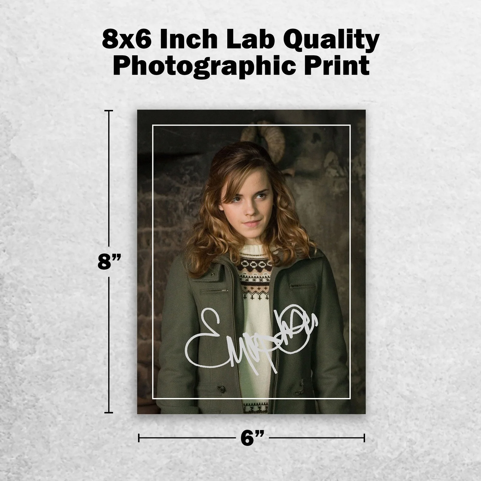 Emma Watson 8x6 Photo Signed Memorabilia 8x6 Pre Printed Autograph Photo, image 2