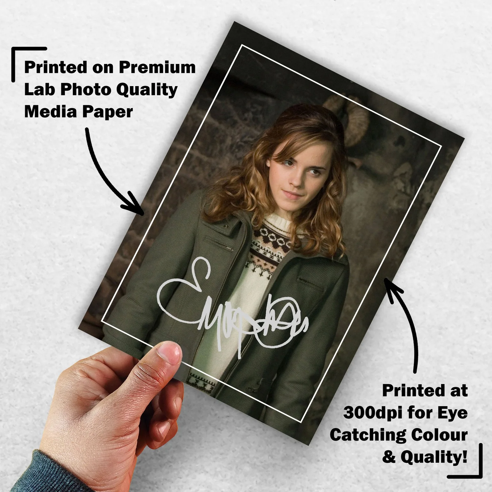 Emma Watson 8x6 Photo Signed Memorabilia 8x6 Pre Printed Autograph Photo, image 3