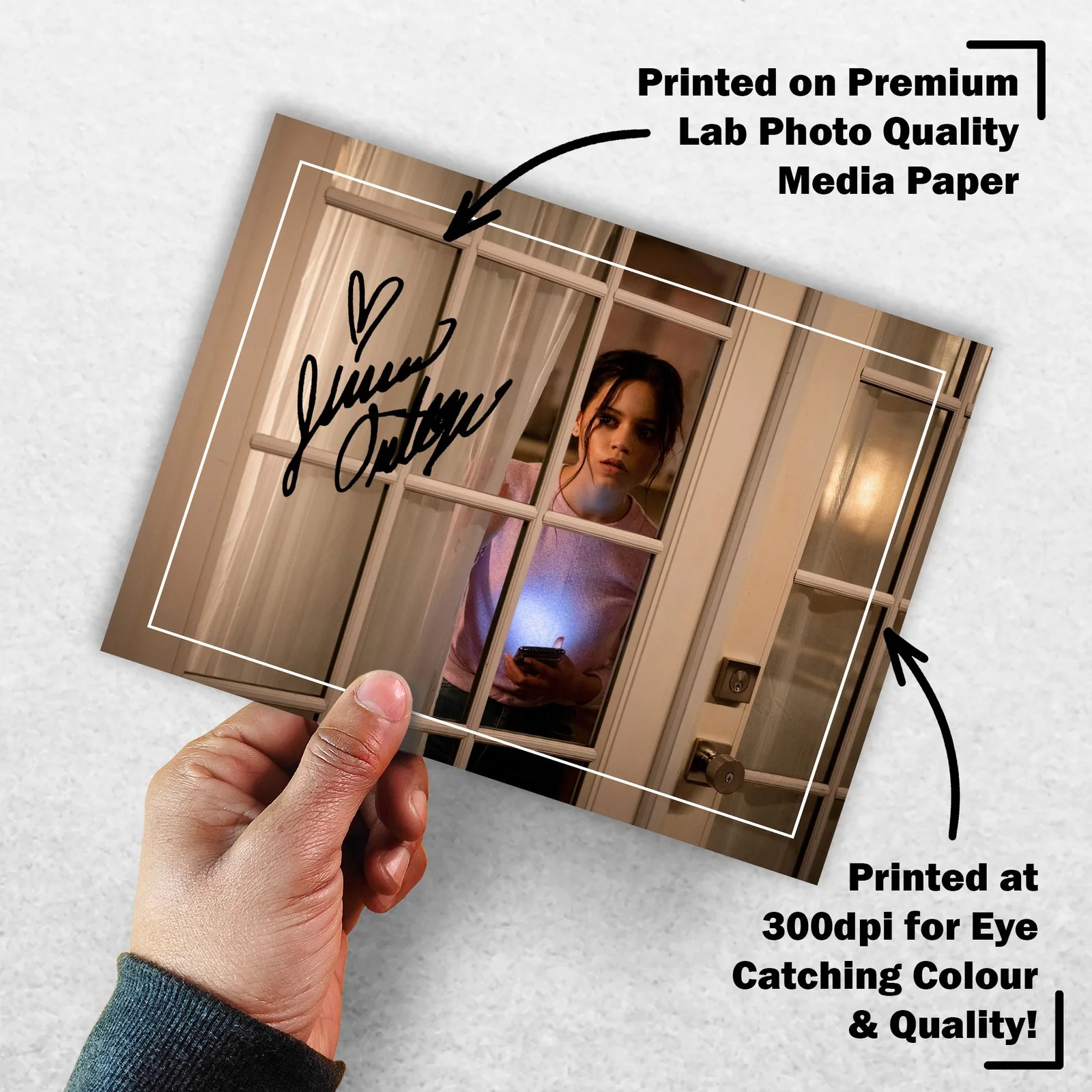 Jenna Ortega Signed Memorabilia 8x6 Pre Printed Autograph Photo Memorabilia, изображение 3