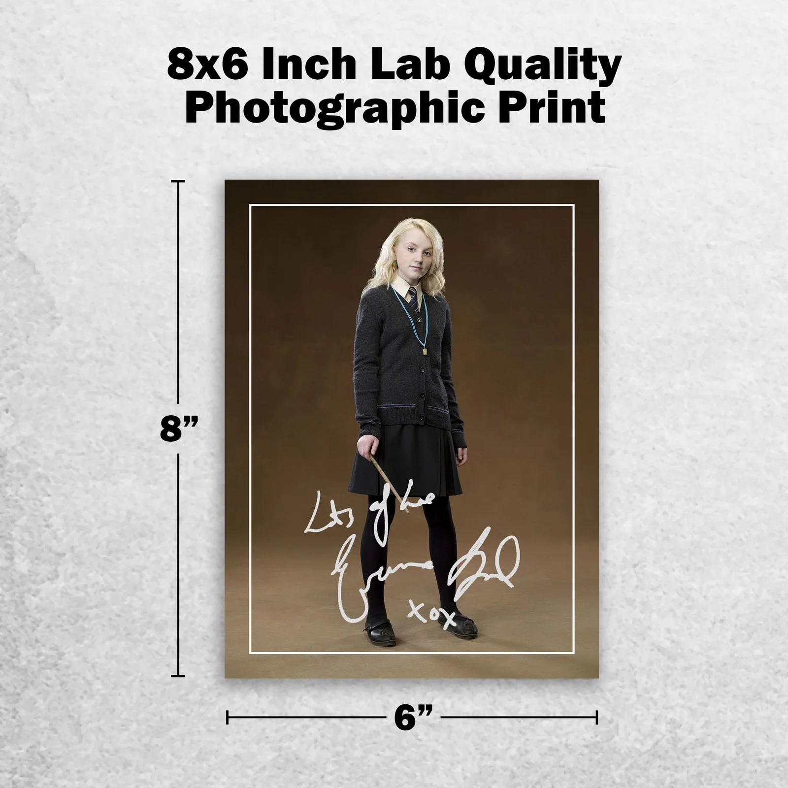Evanna Lynch Signed Memorabilia 8x6 Pre Printed Autograph Photo Memorabilia, изображение 2