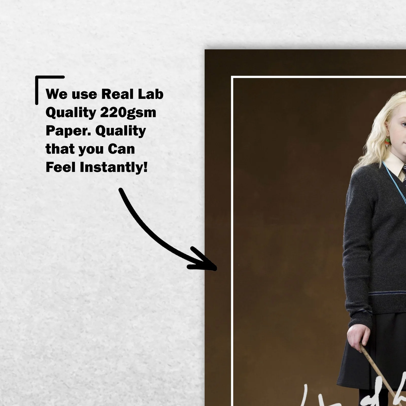 Evanna Lynch Signed Memorabilia 8x6 Pre Printed Autograph Photo Memorabilia, изображение 4