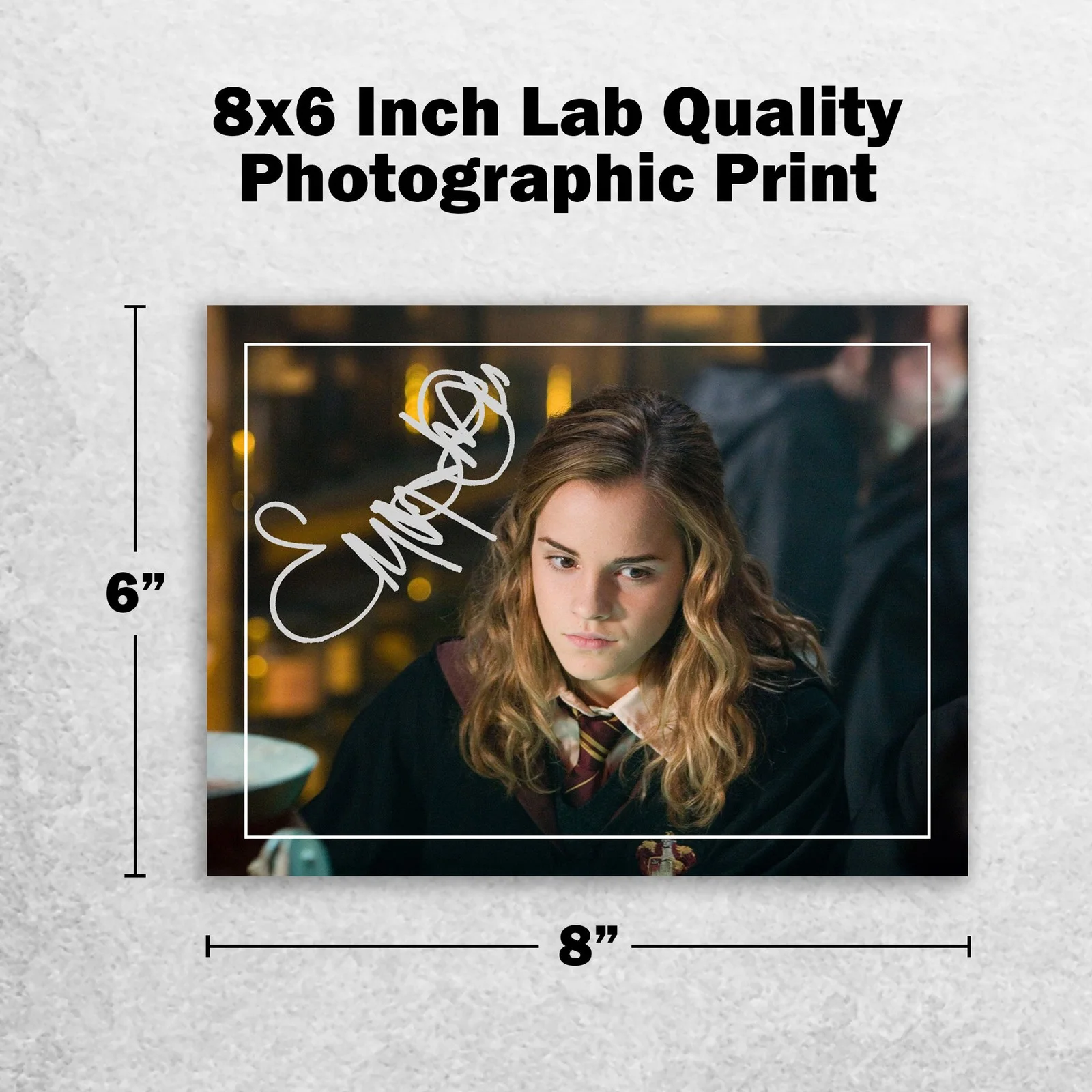 Emma Watson 8x6 Photo Signed Memorabilia 8x6 Pre Printed Autograph Photo, image 2