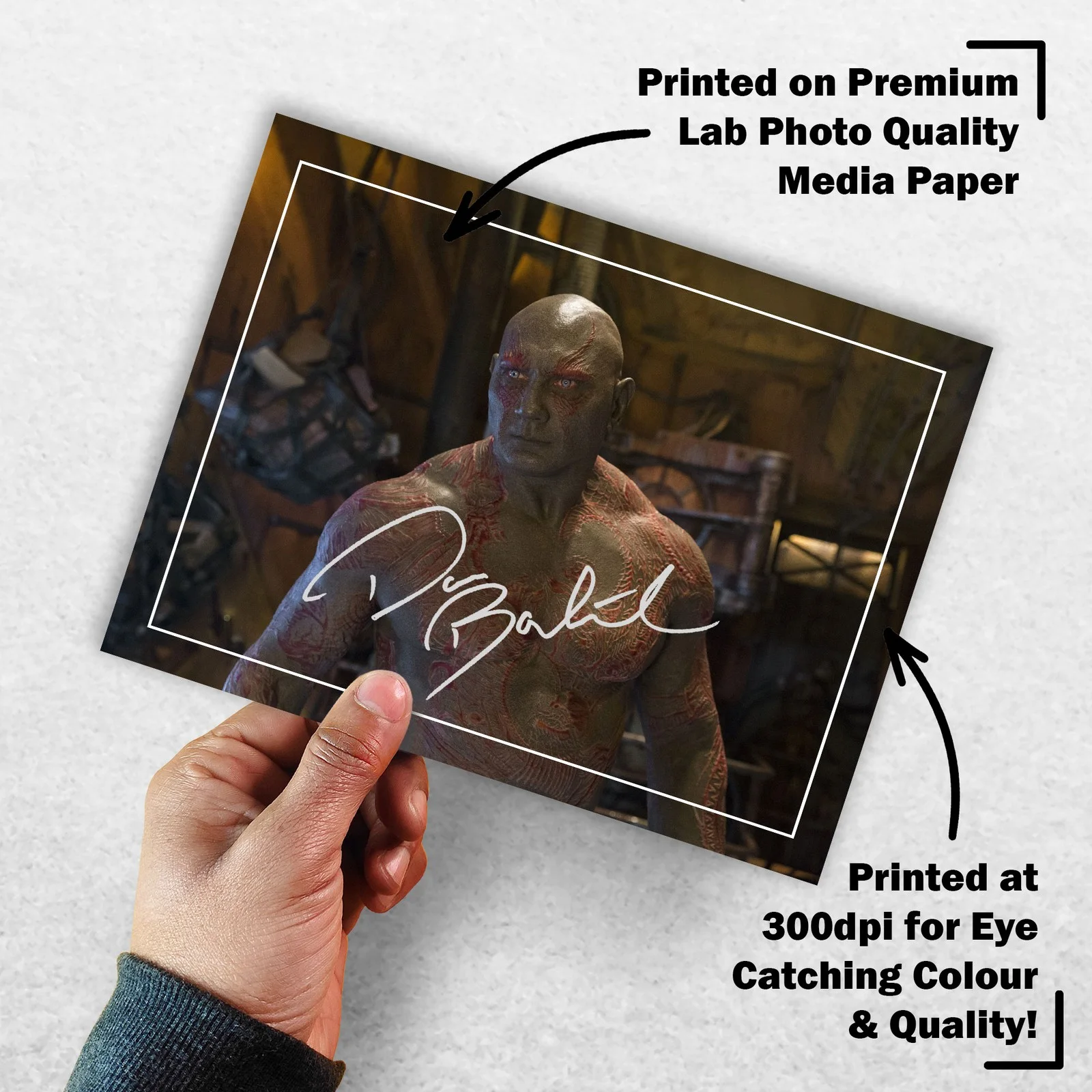 Dave Bautista 8x6 Photo Signed Memorabilia 8x6 Pre Printed Autograph Photo, изображение 3