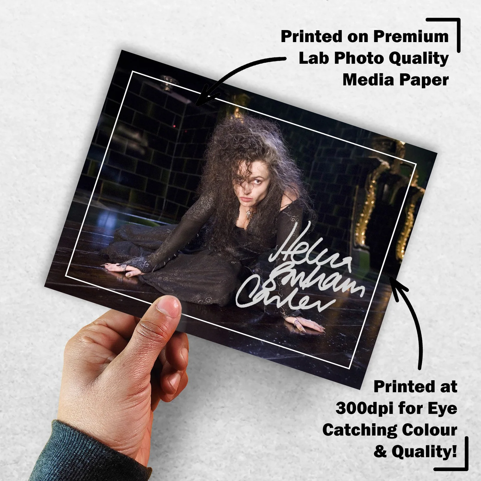 Helena Bonham Carter Signed Memorabilia 8x6 Pre Printed Autograph Photo, изображение 3