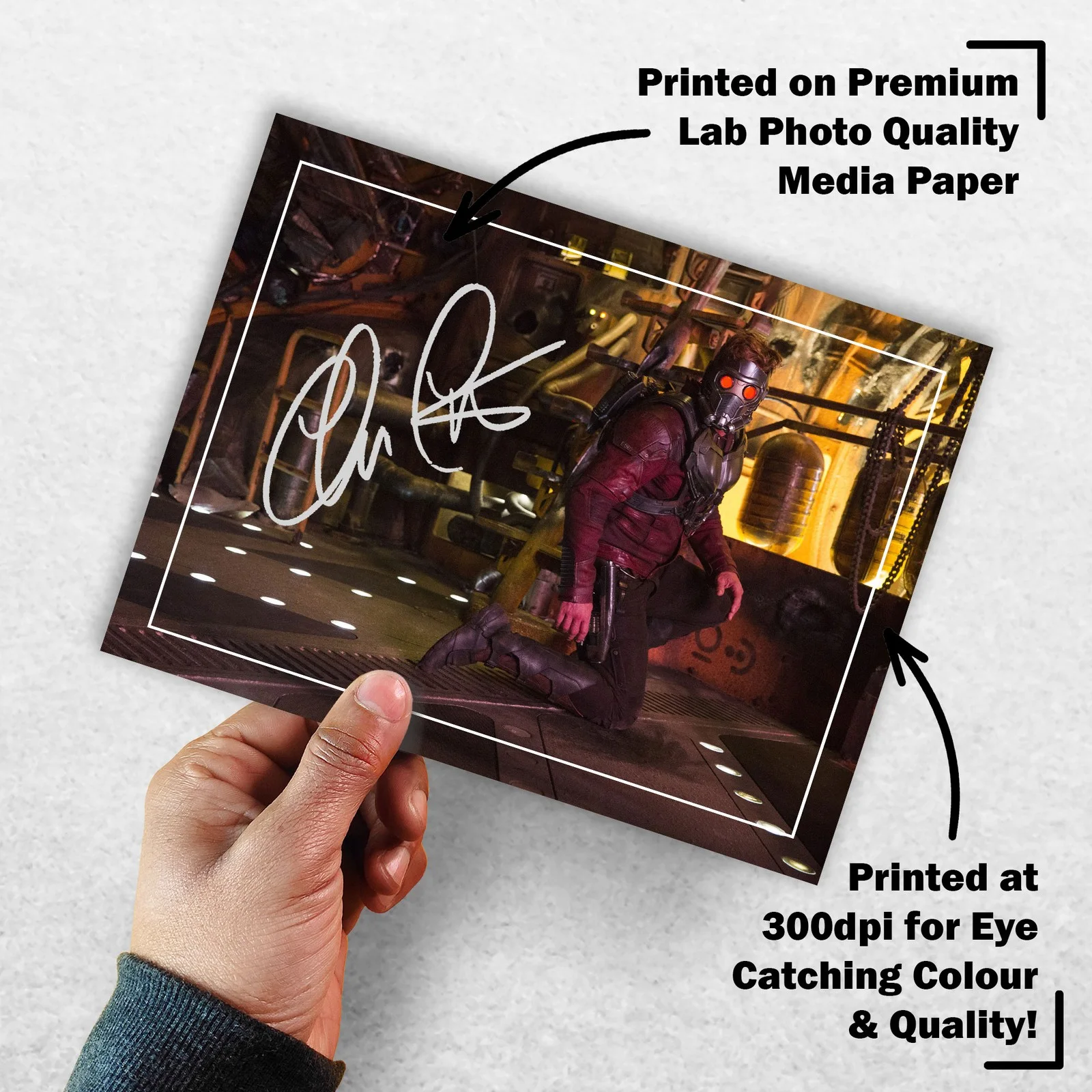 Chris Pratt Signed Memorabilia 8x6 Pre Printed Autograph Photo Memorabilia, изображение 3