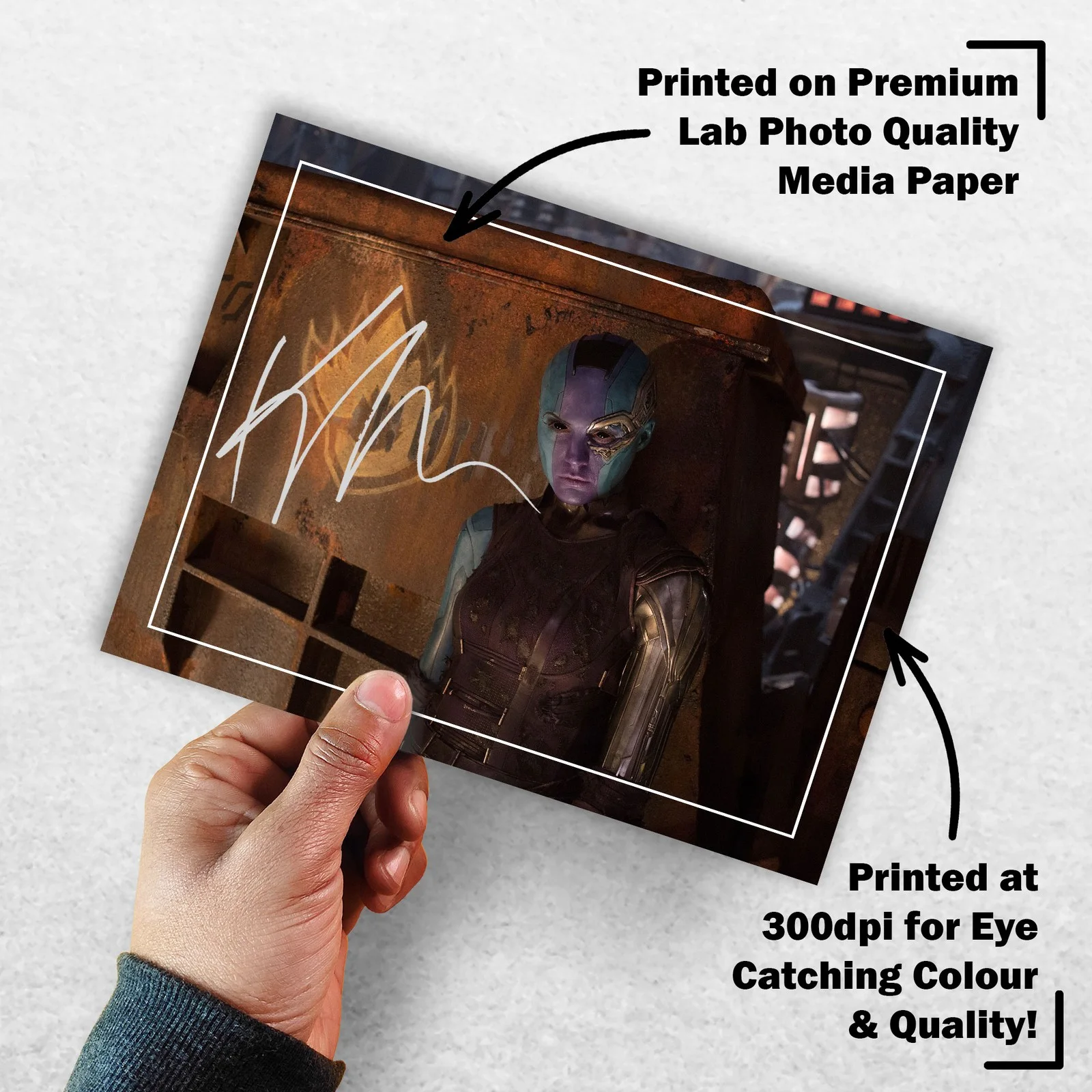 Karen Gillan 8x6 Photo Signed Memorabilia 8x6 Pre Printed Autograph Photo, изображение 3