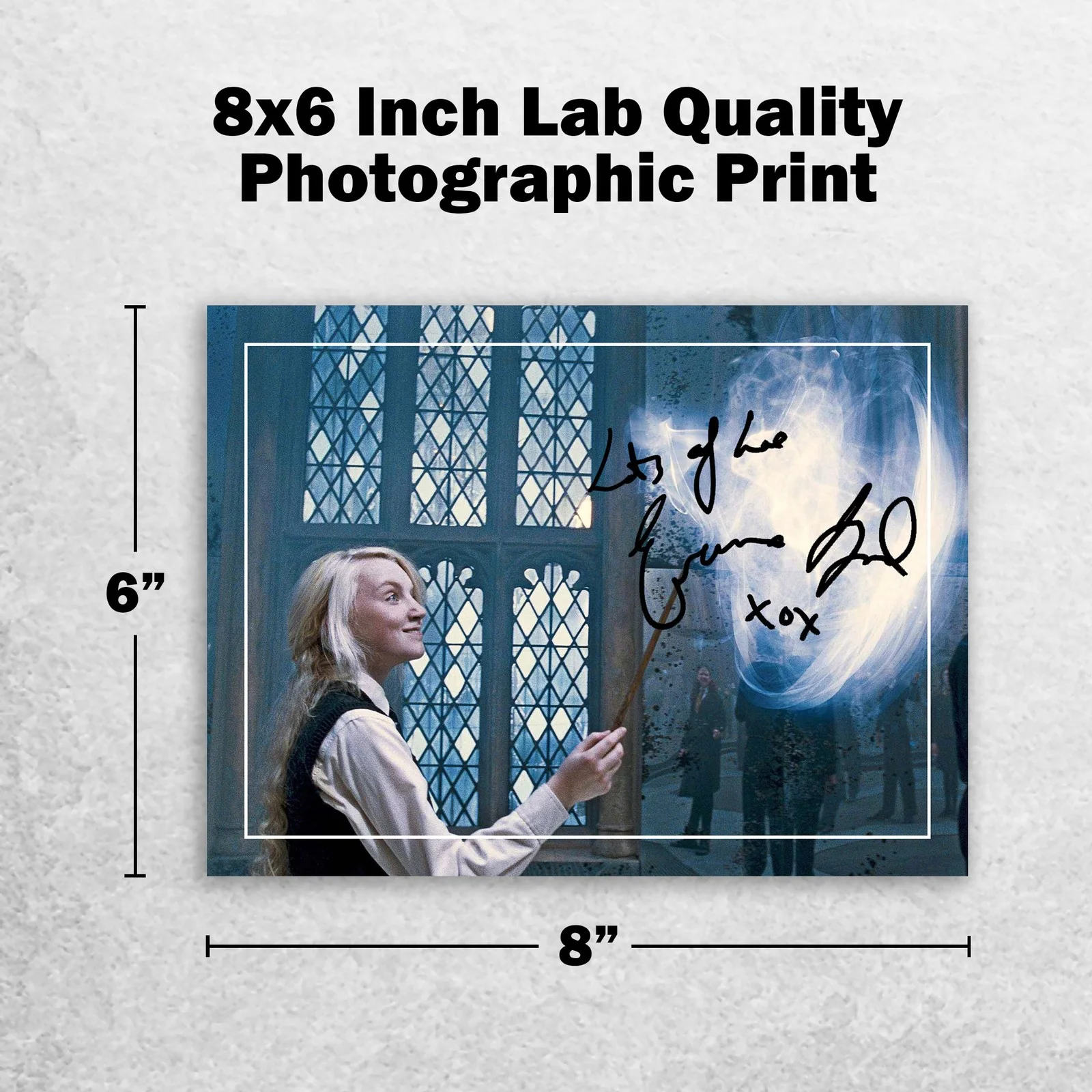 Evanna Lynch Signed Memorabilia 8x6 Pre Printed Autograph Photo Memorabilia, изображение 2