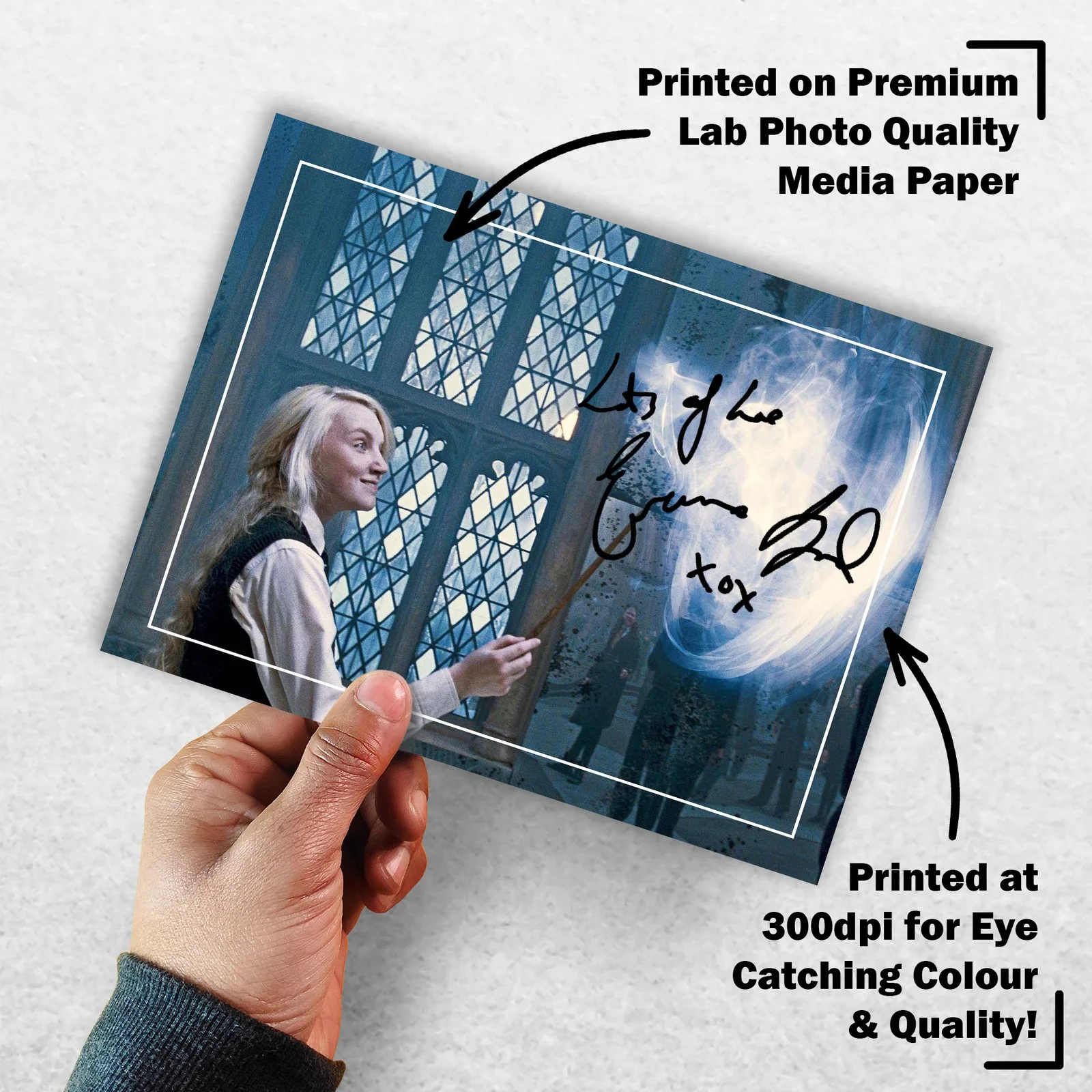 Evanna Lynch Signed Memorabilia 8x6 Pre Printed Autograph Photo Memorabilia, изображение 3