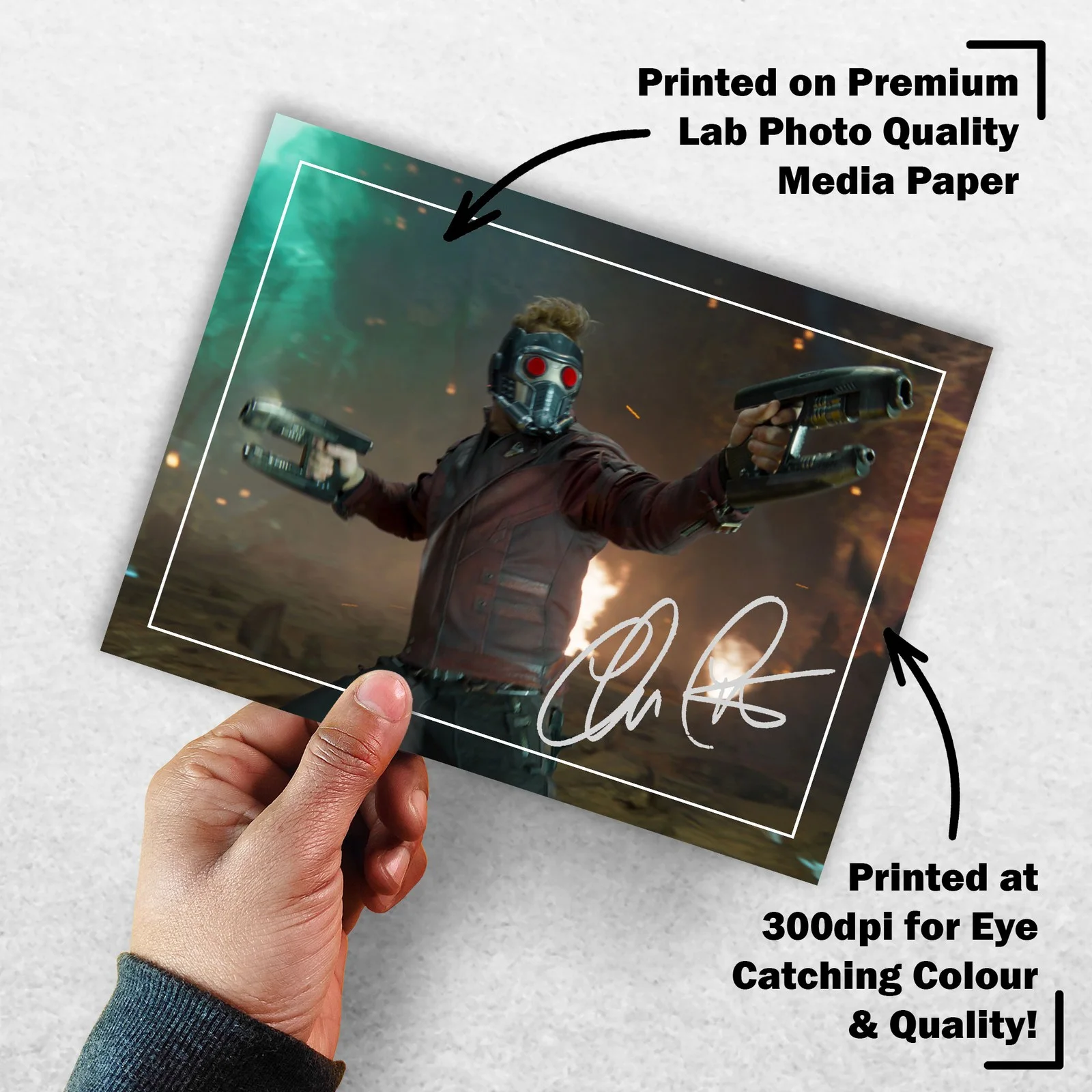 Chris Pratt Signed Memorabilia 8x6 Pre Printed Autograph Photo Memorabilia, изображение 3