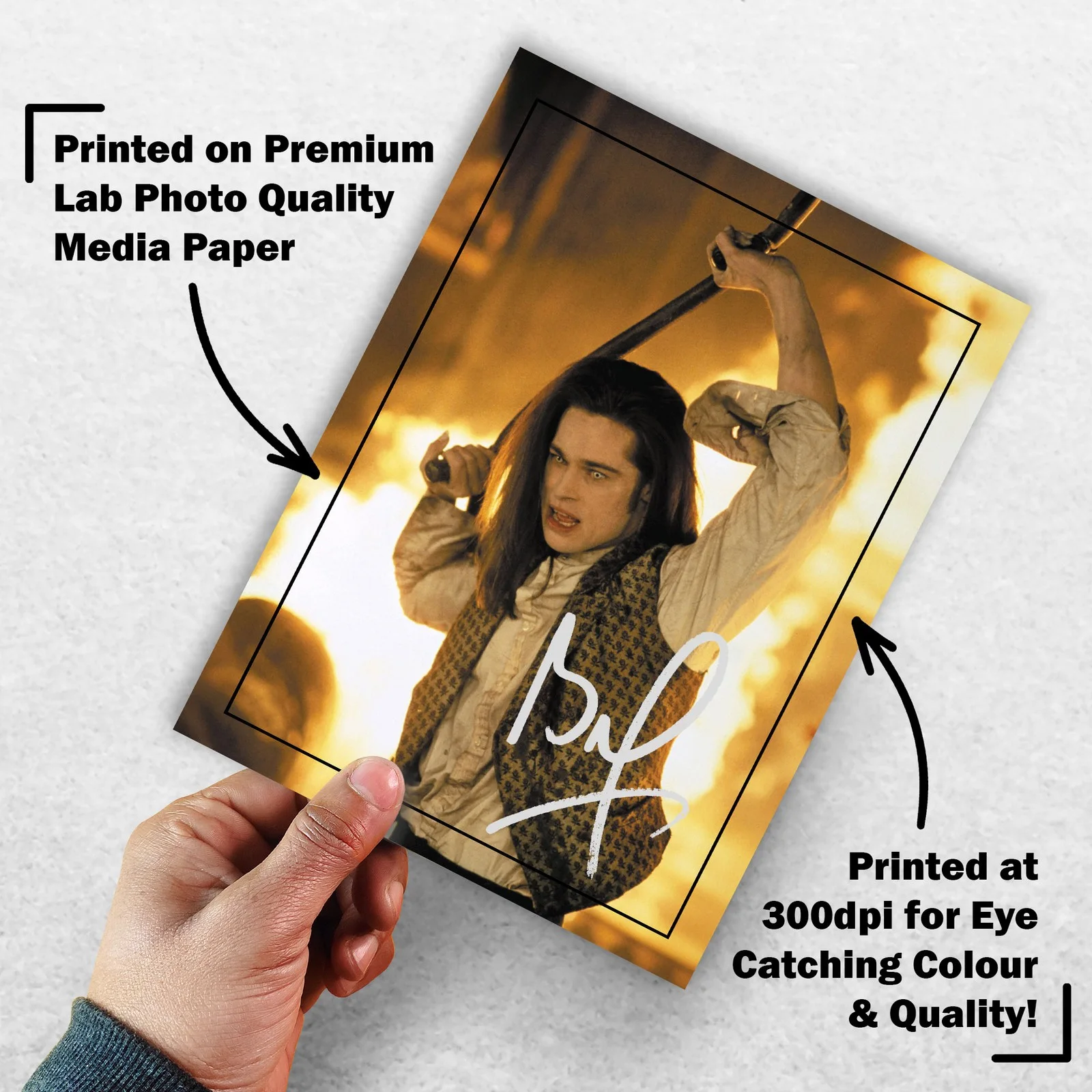 Brad Pitt Signed Memorabilia 8x6 Pre Printed Autograph Photo Memorabilia, изображение 3