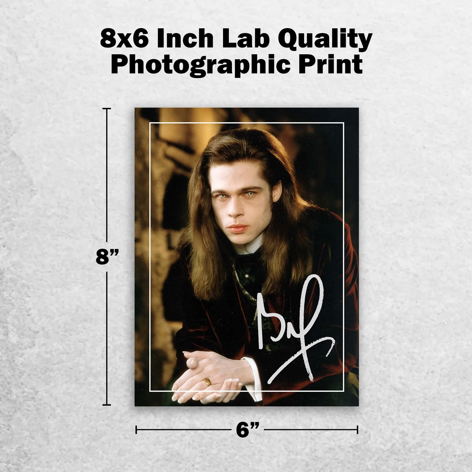 Brad Pitt 8x6 Photo Signed Memorabilia 8x6 Pre Printed Autograph Photo, image 2