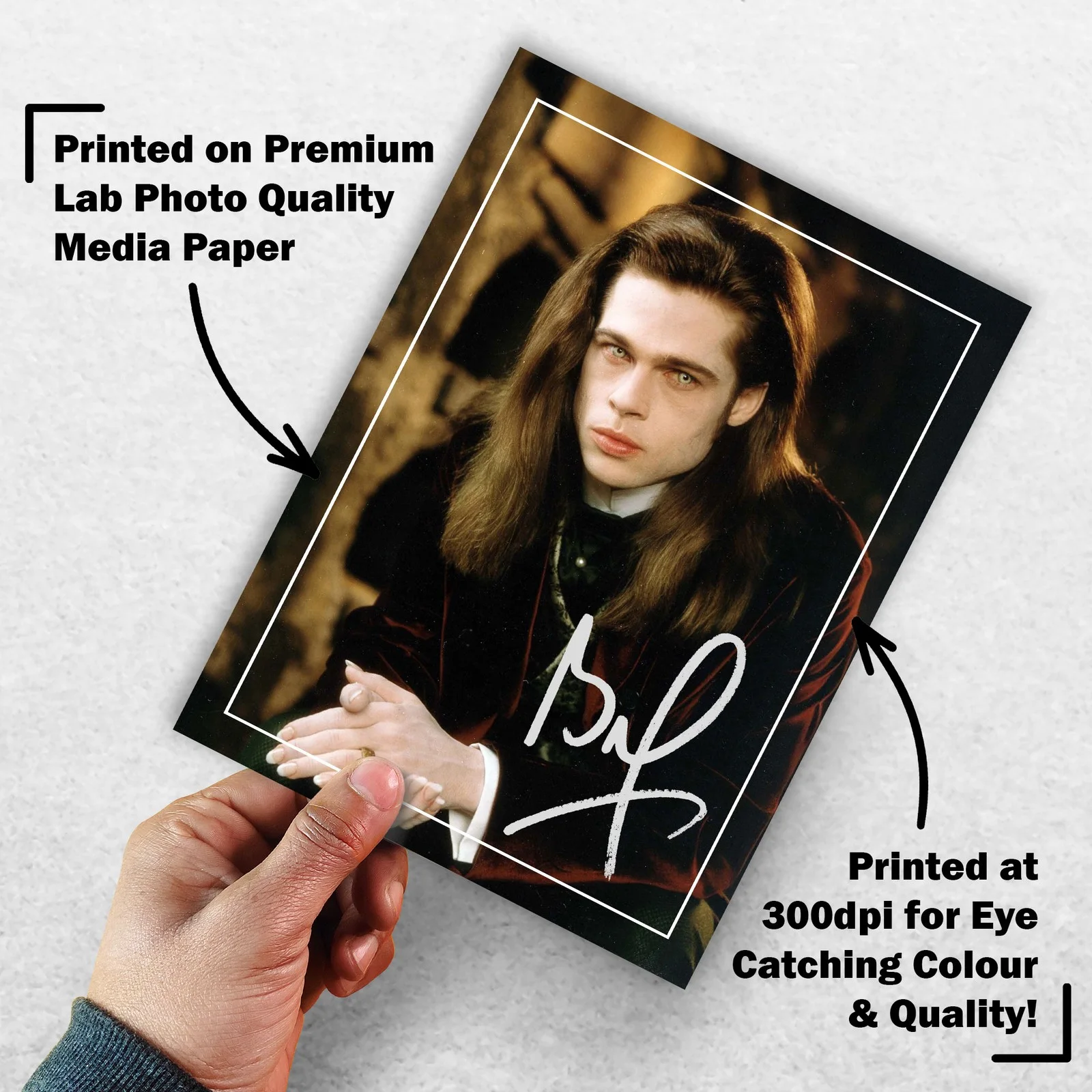 Brad Pitt 8x6 Photo Signed Memorabilia 8x6 Pre Printed Autograph Photo, image 3