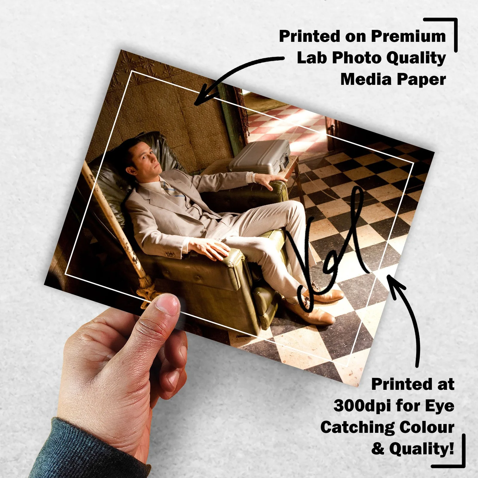 Joseph Gordon-Levitt 8x6 Photo Signed Memorabilia 8x6 Pre Printed Autograph, изображение 3