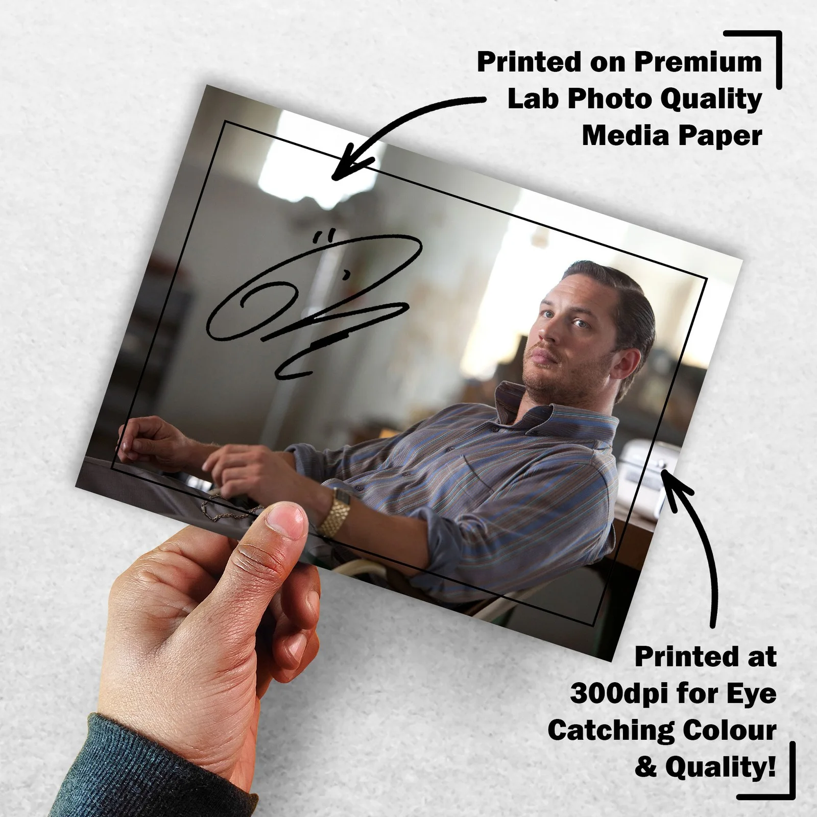 Tom Hardy Signed Memorabilia 8x6 Pre Printed Autograph Photo Memorabilia, изображение 3