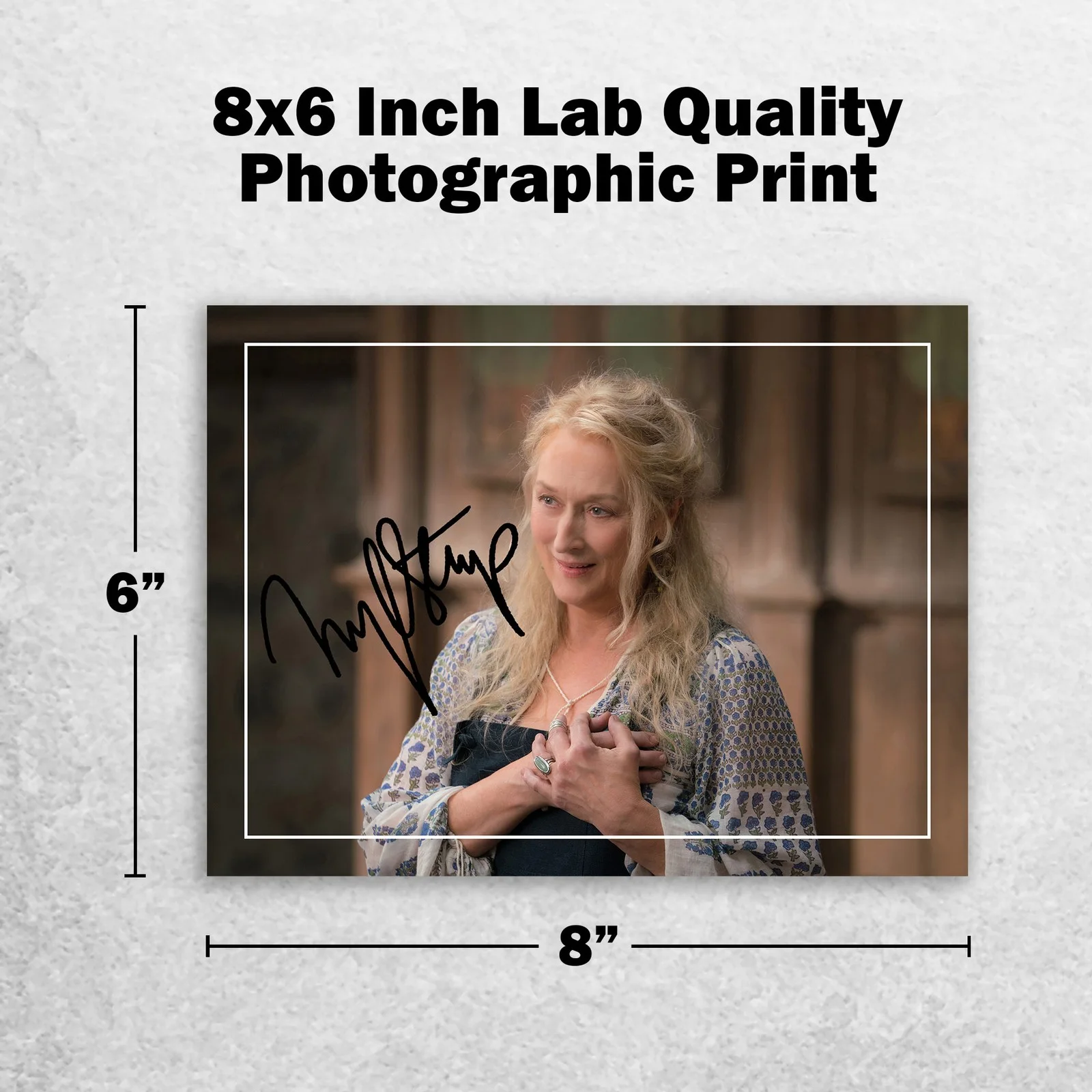 Meryl Streep 8x6 Photo Signed Memorabilia 8x6 Pre Printed Autograph Photo, изображение 2