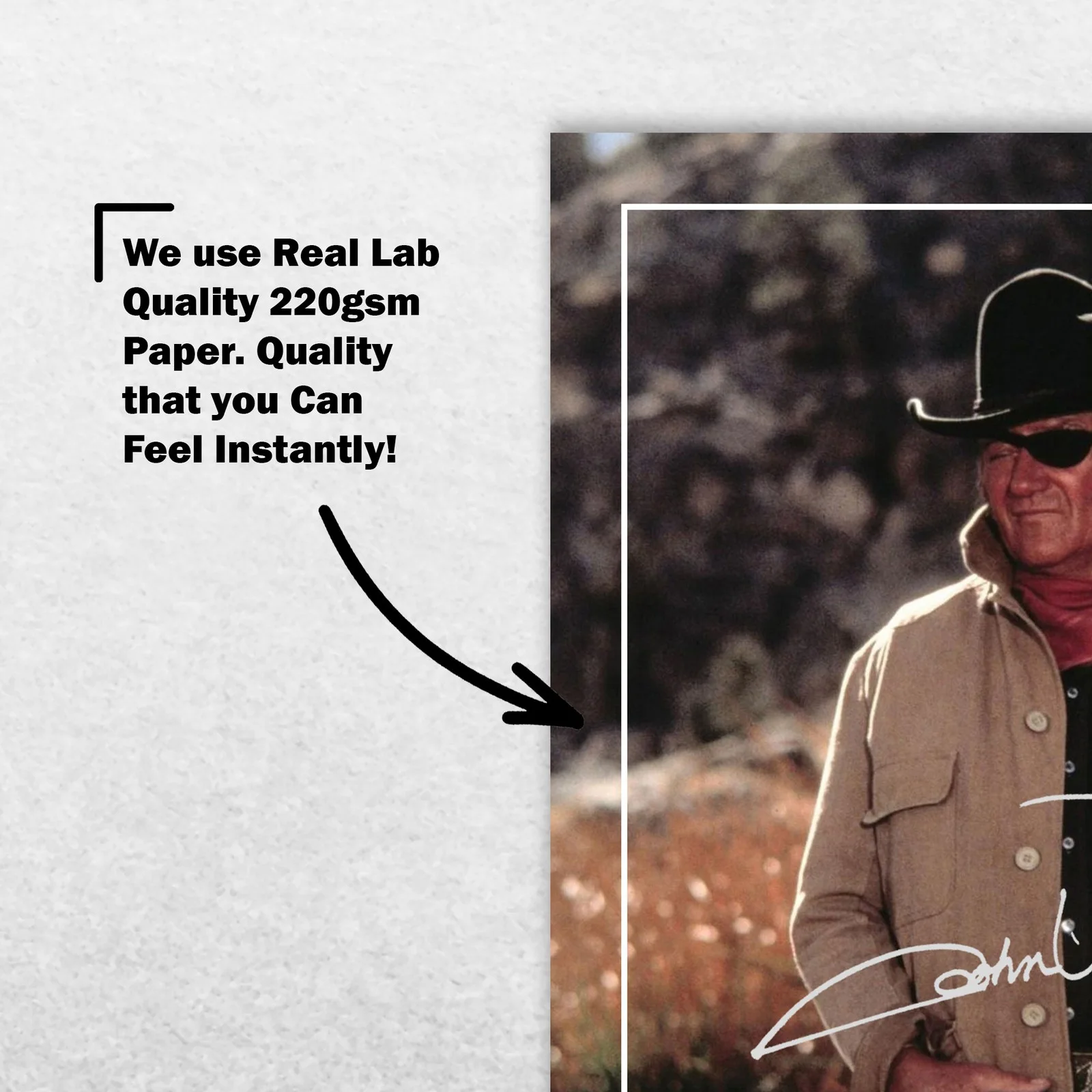 John Wayne 8x6 Photo Signed Memorabilia 8x6 Pre Printed Autograph Photo, image 4