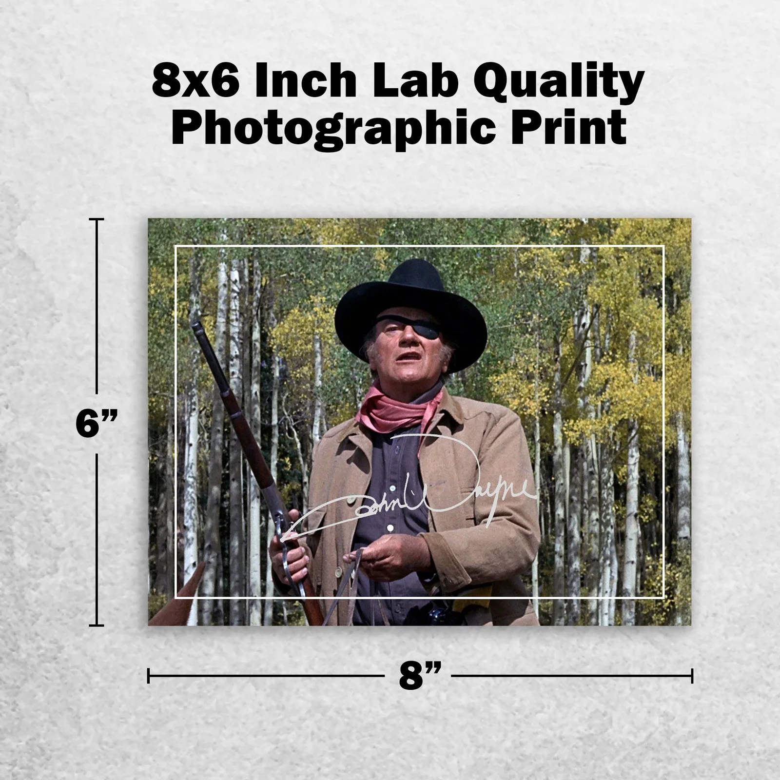 John Wayne 8x6 Photo Signed Memorabilia 8x6 Pre Printed Autograph Photo, изображение 2