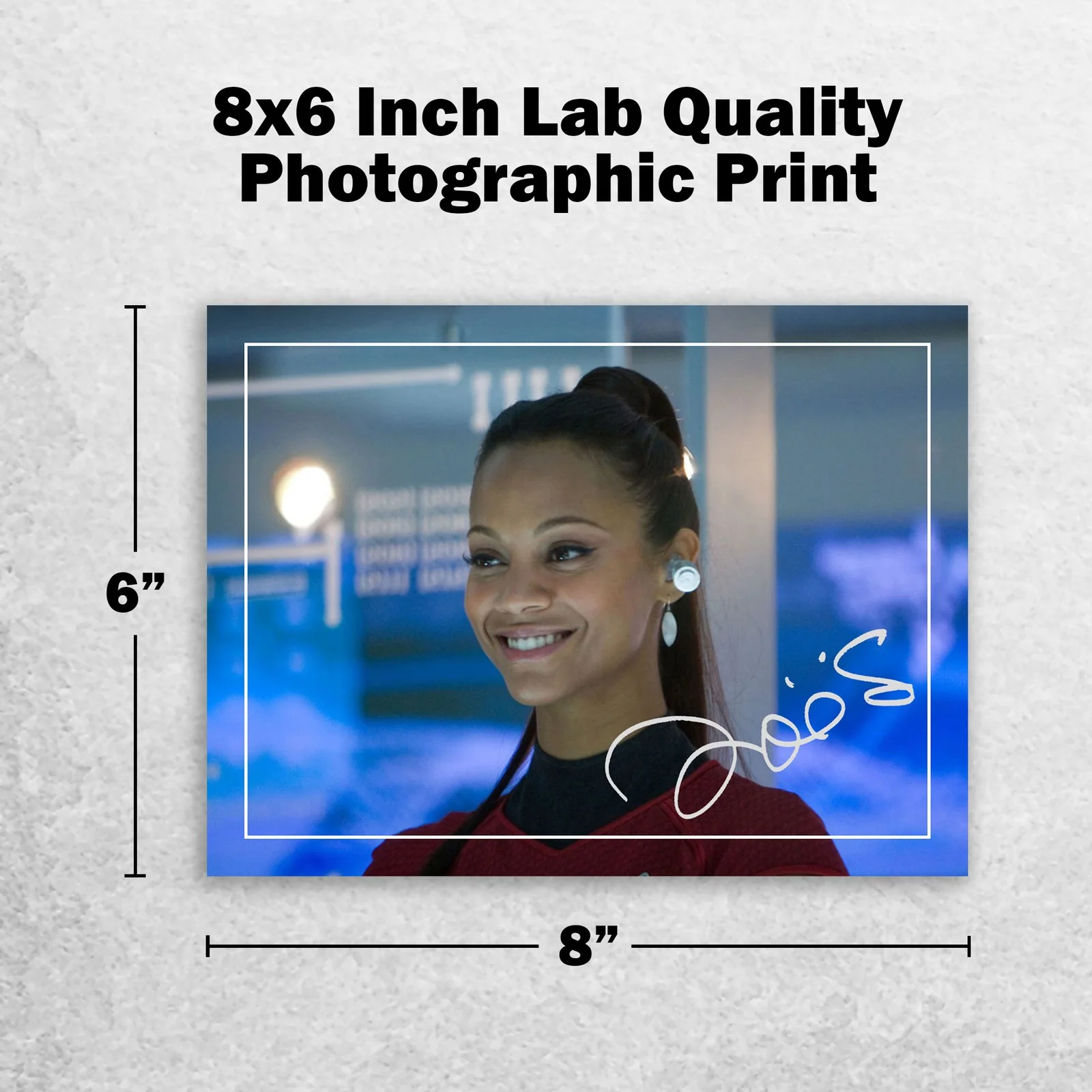 Zoe Saldana Signed Memorabilia 8x6 Pre Printed Autograph Photo Memorabilia, image 2