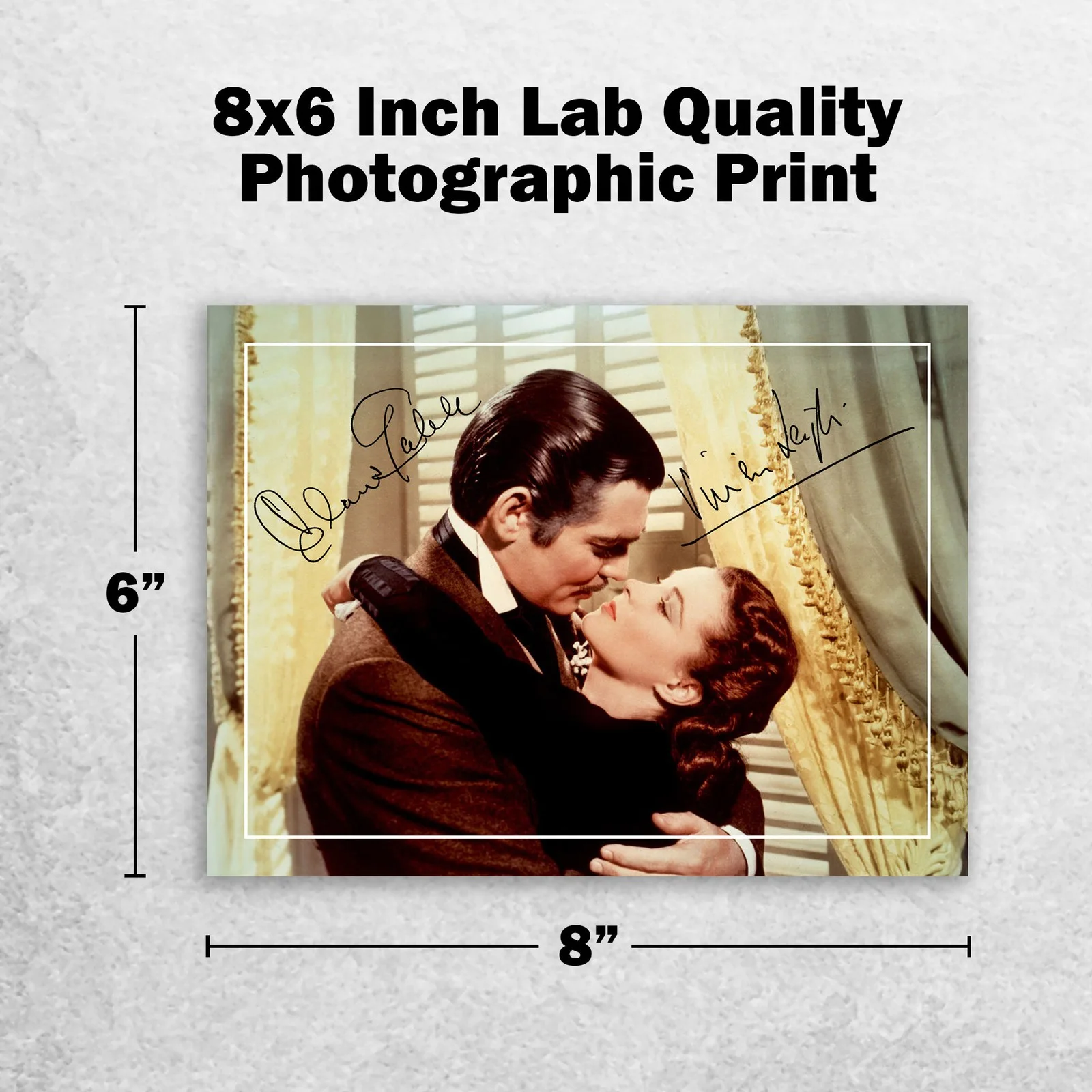 Clark Gable Vivien Leigh Signed Memorabilia 8x6 Pre Printed Autograph Photo, изображение 2