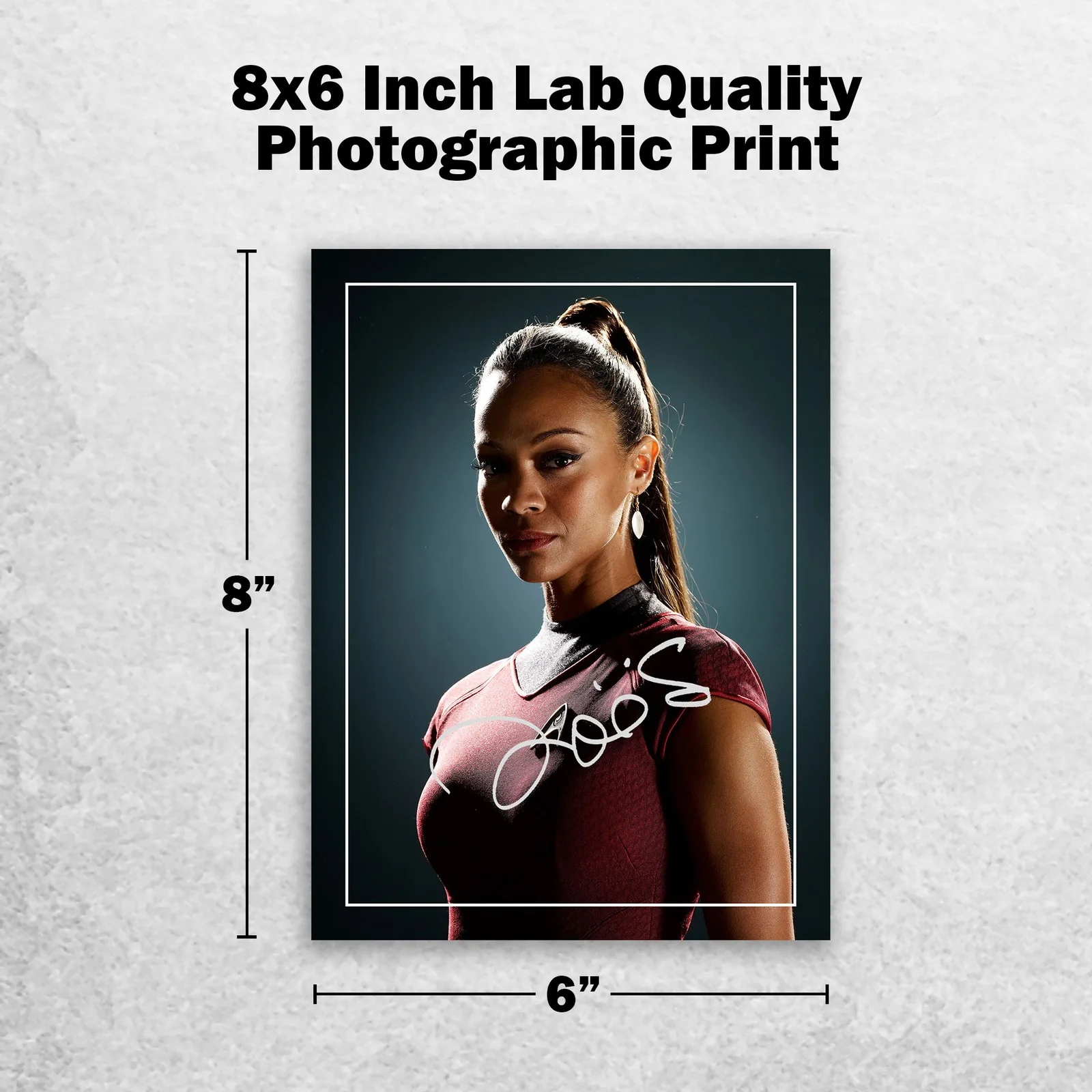 Zoe Saldana Signed Memorabilia 8x6 Pre Printed Autograph Photo Memorabilia, image 2
