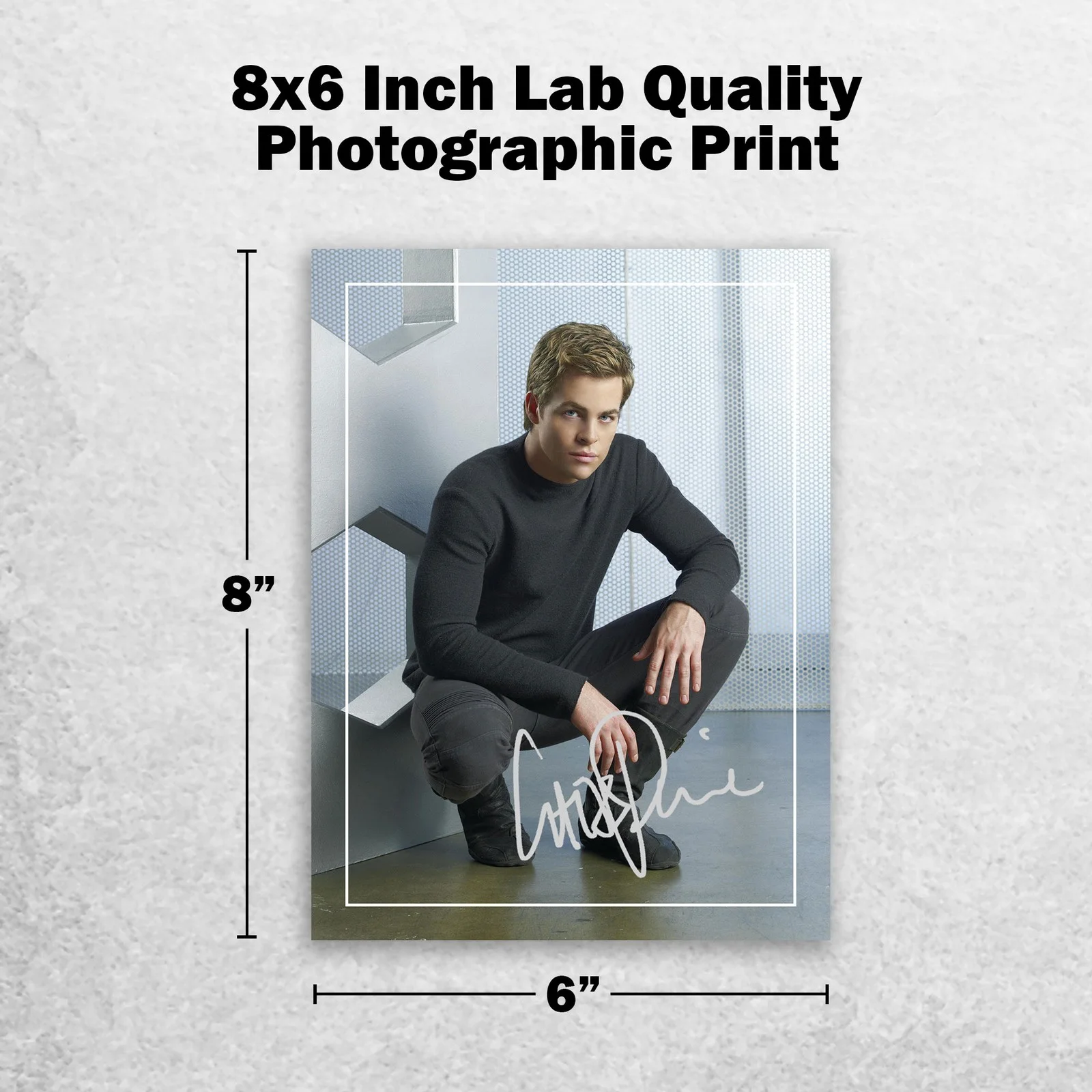 Chris Pine Signed Memorabilia 8x6 Pre Printed Autograph Photo Memorabilia, изображение 2