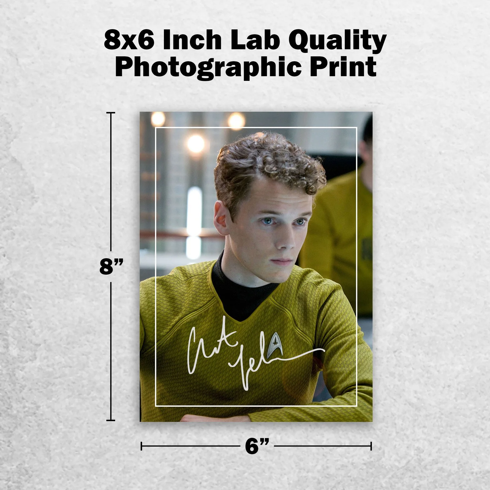 Anton Yelchin 8x6 Photo Signed Memorabilia 8x6 Pre Printed Autograph Photo, изображение 2
