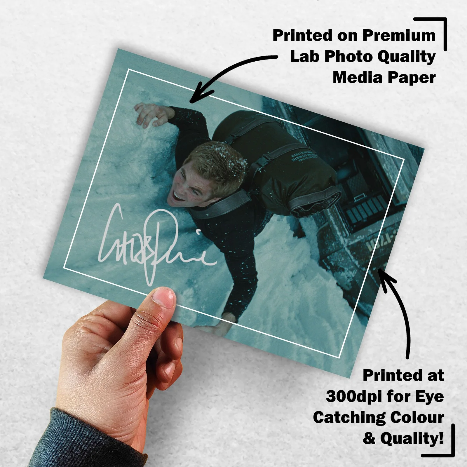 Chris Pine Signed Memorabilia 8x6 Pre Printed Autograph Photo Memorabilia, изображение 3