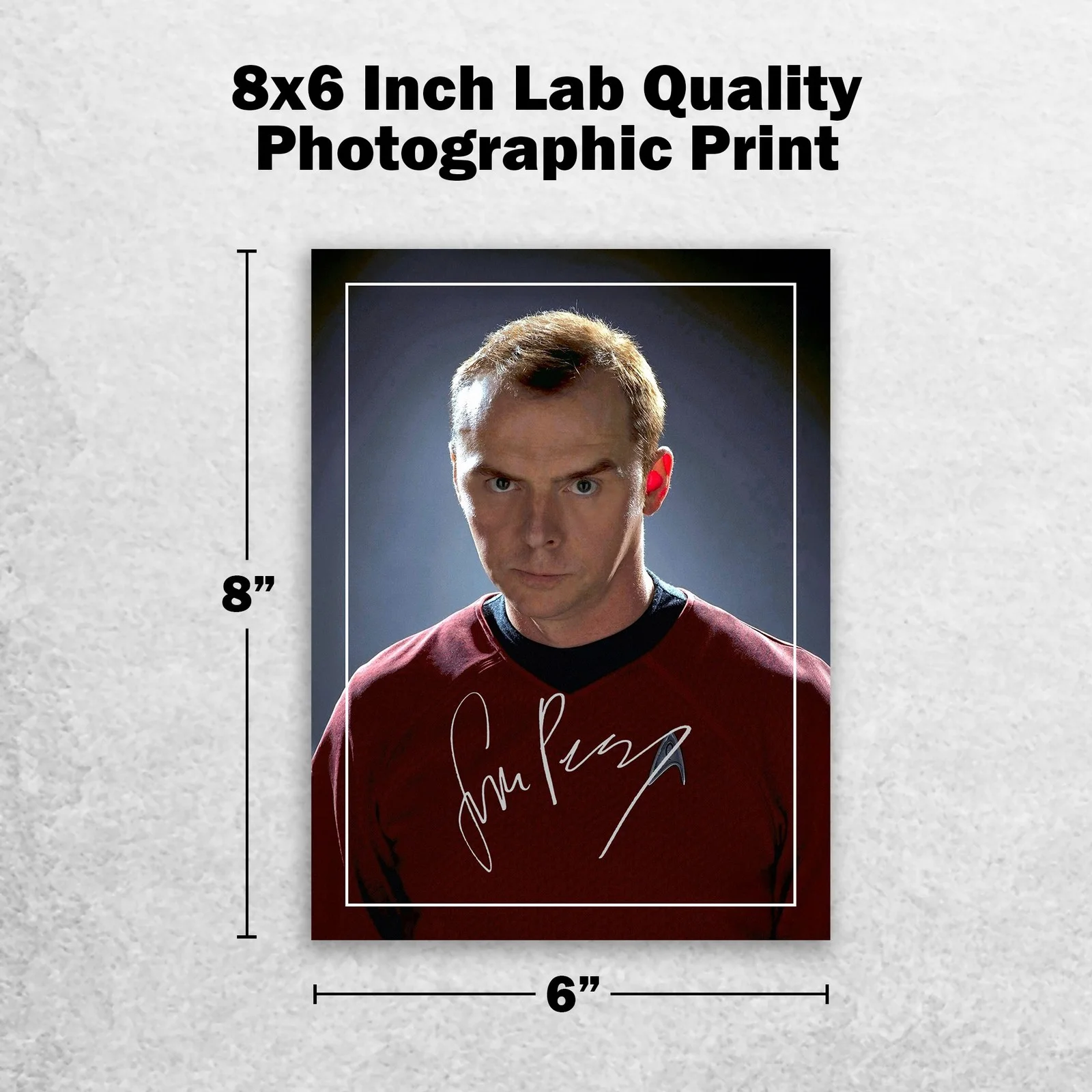 Simon Pegg 8x6 Photo Signed Memorabilia 8x6 Pre Printed Autograph Photo, изображение 2