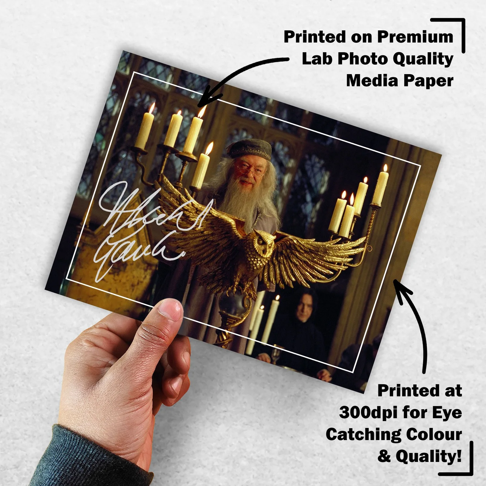 Michael Gambon Signed Memorabilia 8x6 Pre Printed Autograph Photo Memorabilia, image 3