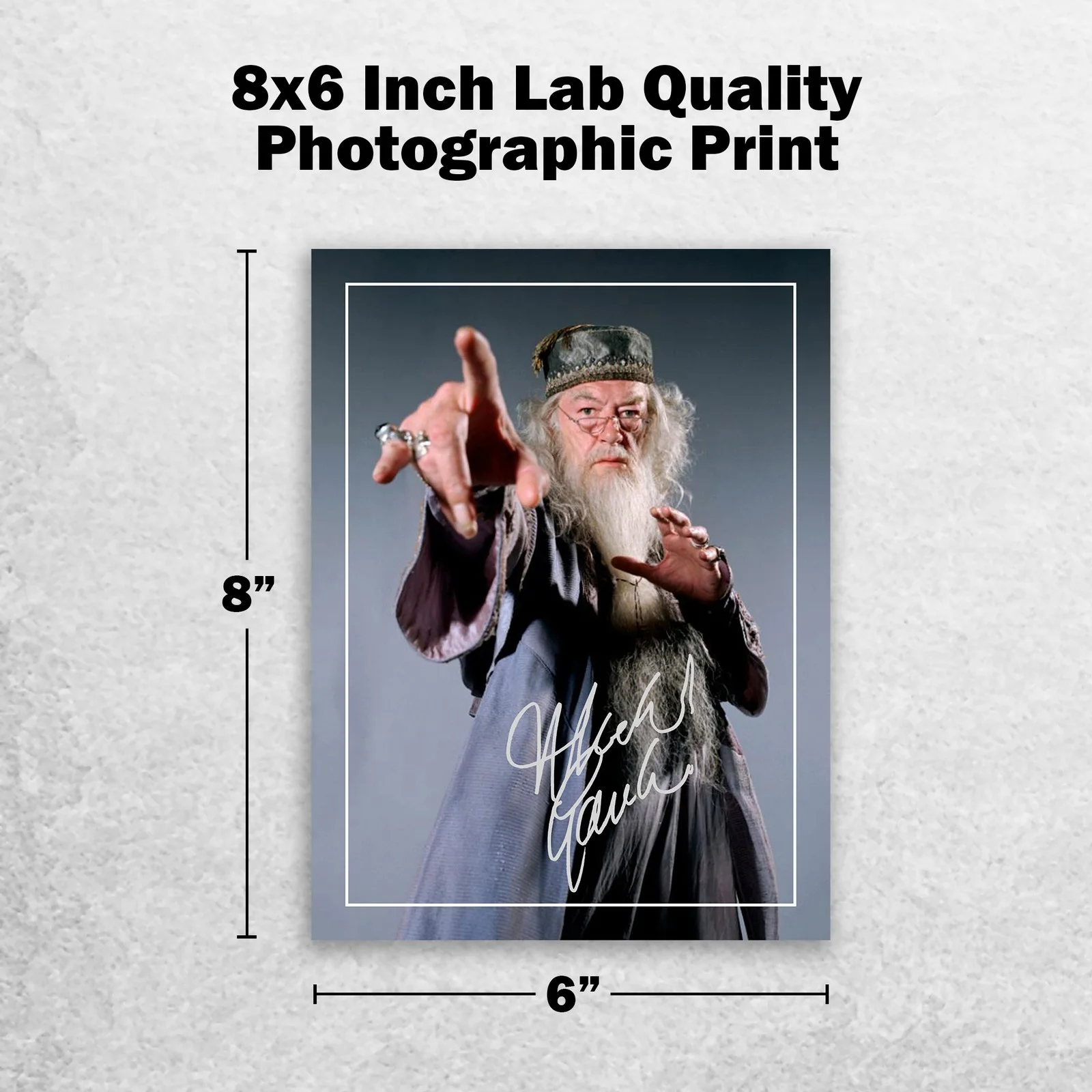 Michael Gambon Signed Memorabilia 8x6 Pre Printed Autograph Photo Memorabilia, изображение 2