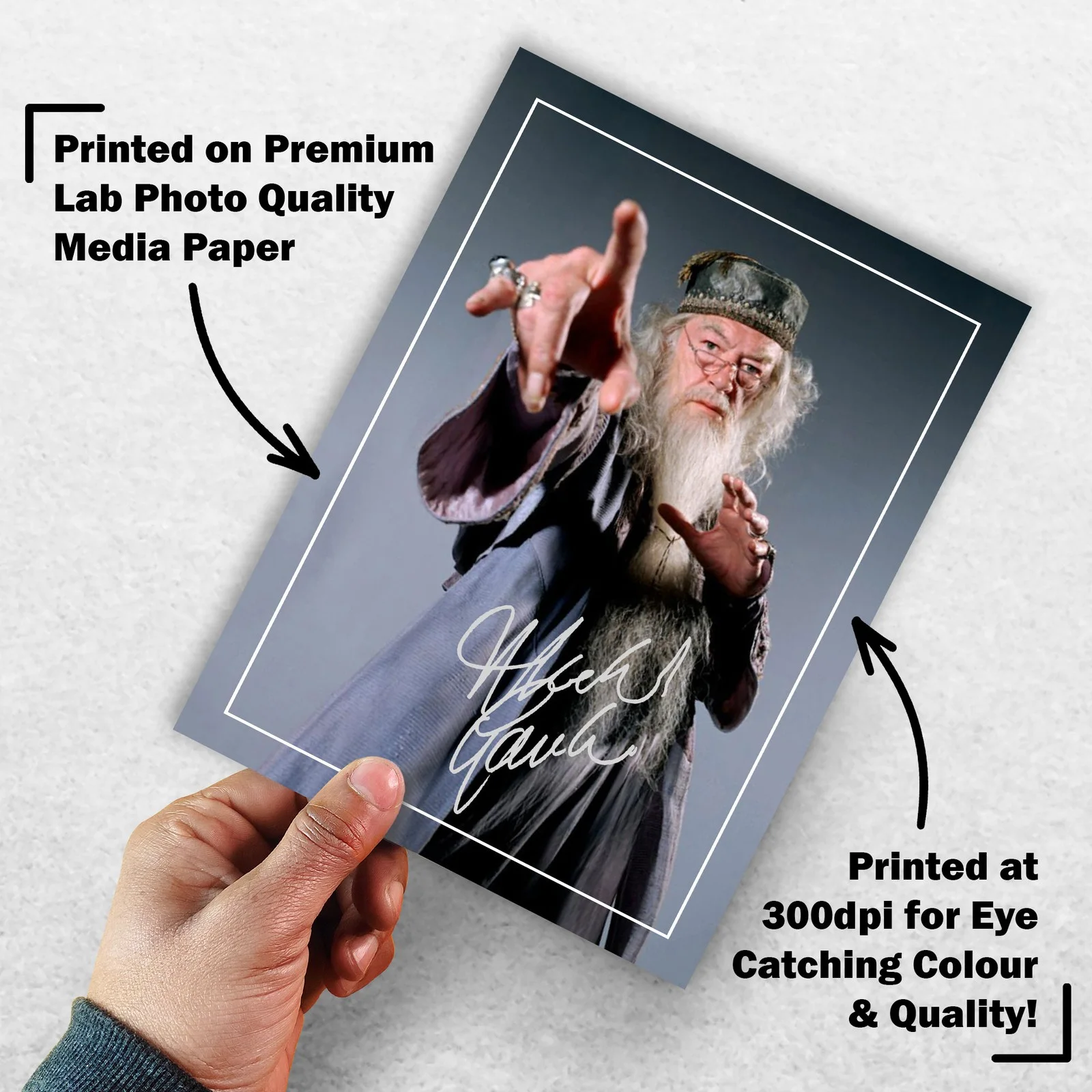 Michael Gambon Signed Memorabilia 8x6 Pre Printed Autograph Photo Memorabilia, изображение 3