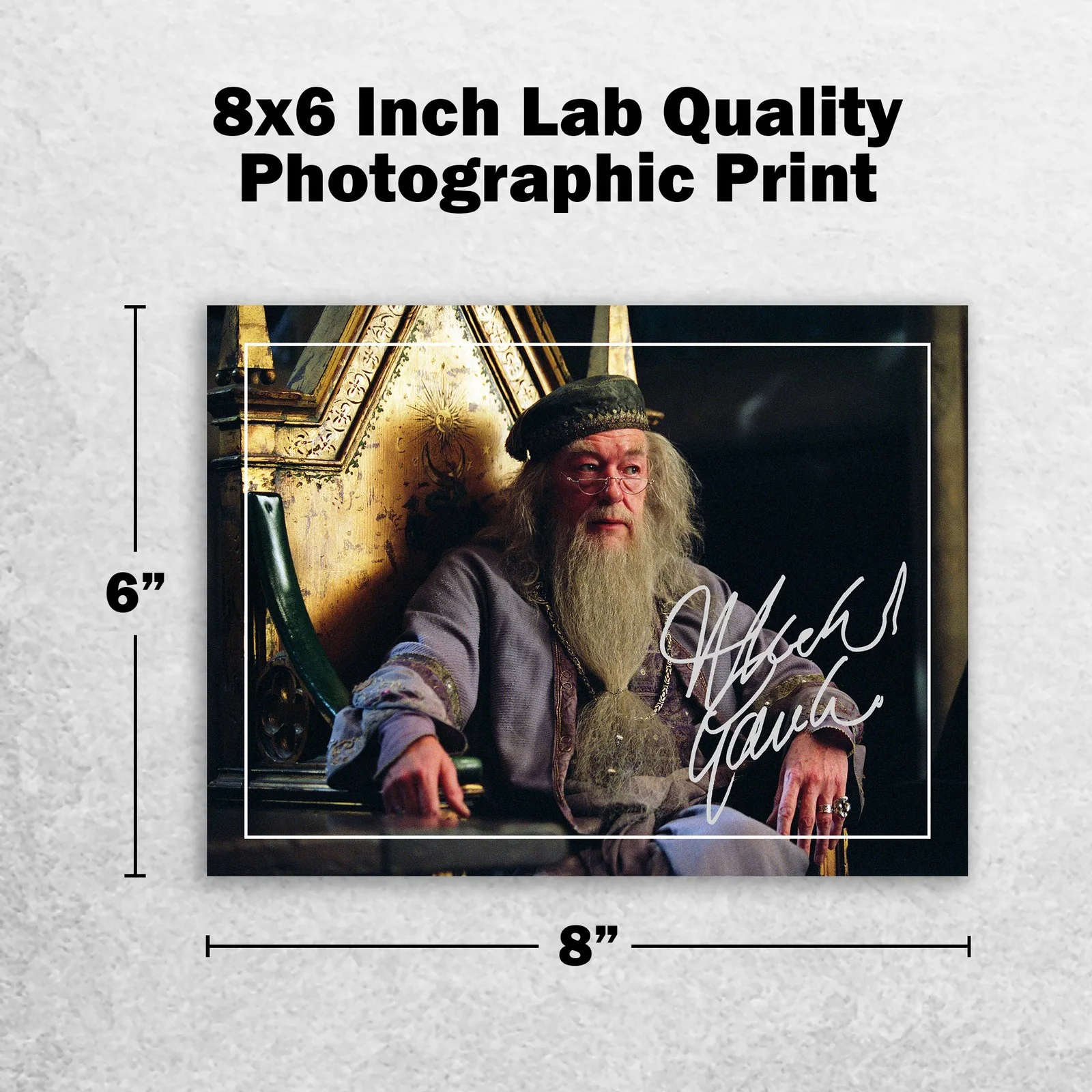 Michael Gambon Signed Memorabilia 8x6 Pre Printed Autograph Photo Memorabilia, изображение 2