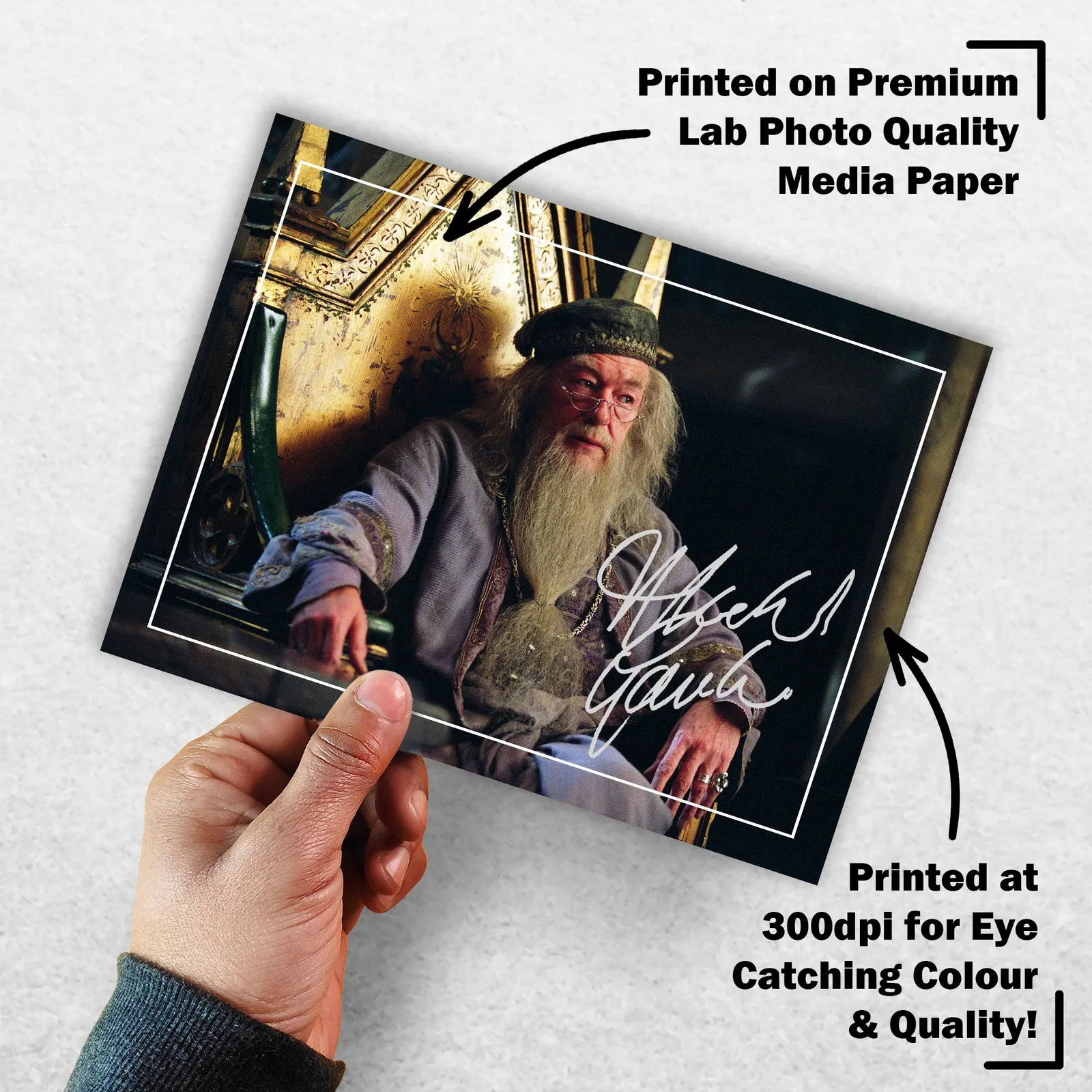 Michael Gambon Signed Memorabilia 8x6 Pre Printed Autograph Photo Memorabilia, изображение 3