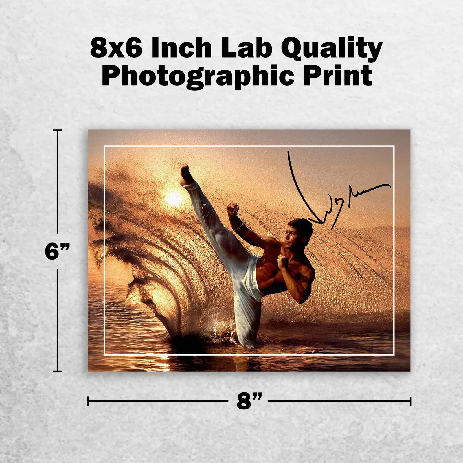 Jean Claude Van Damme Signed Memorabilia 8x6 Pre Printed Autograph Photo, изображение 2