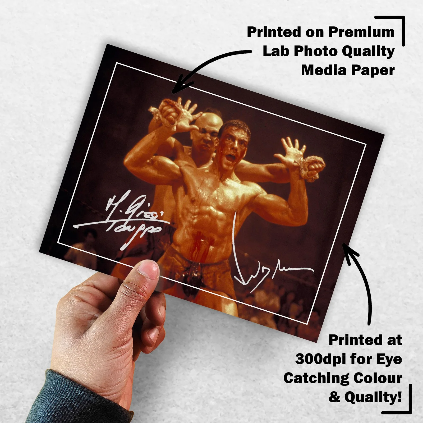 Jean Claude Van Damme Signed Memorabilia 8x6 Pre Printed Autograph Photo, изображение 3