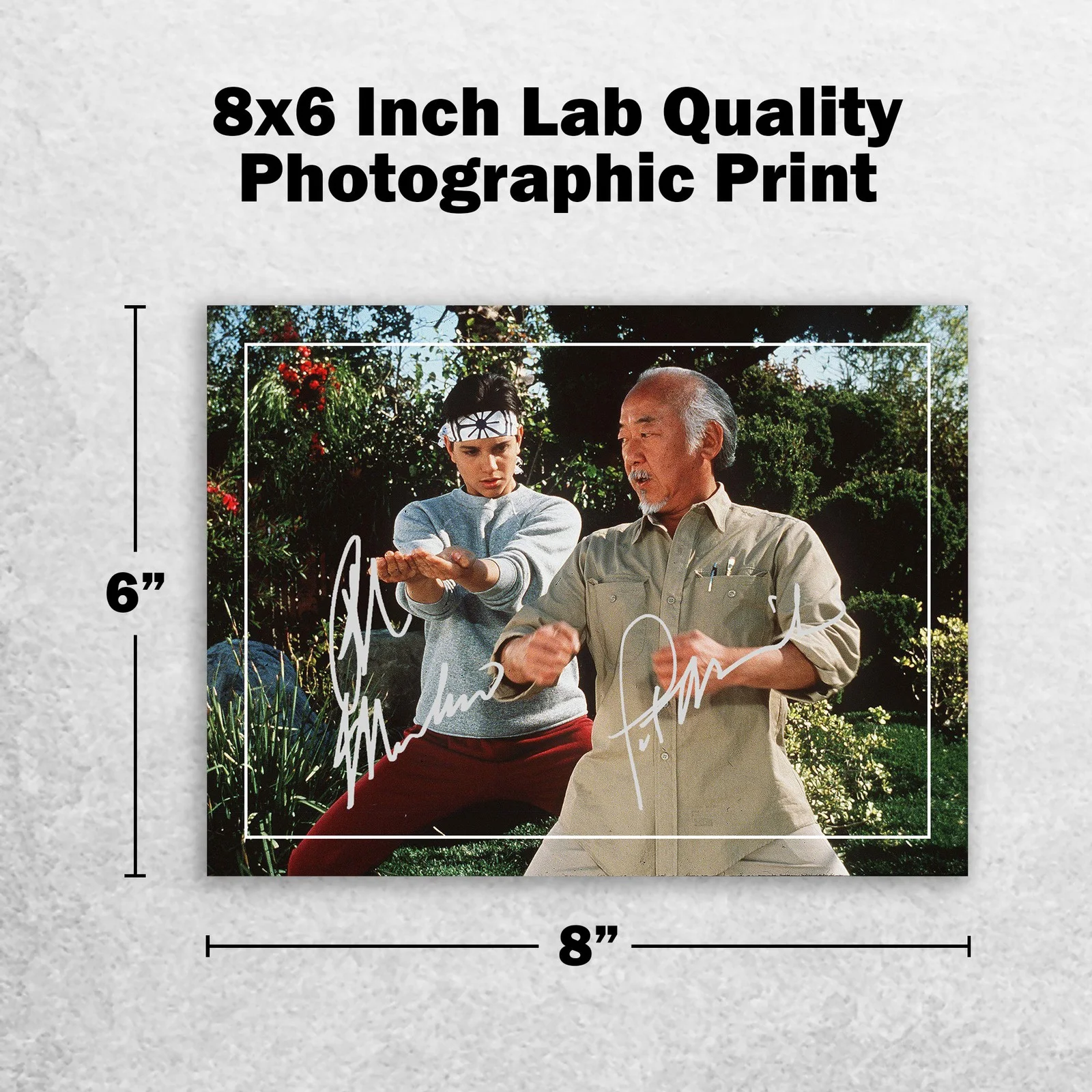 Ralph Macchio Pat Morita Signed Memorabilia 8x6 Pre Printed Autograph Photo, изображение 2