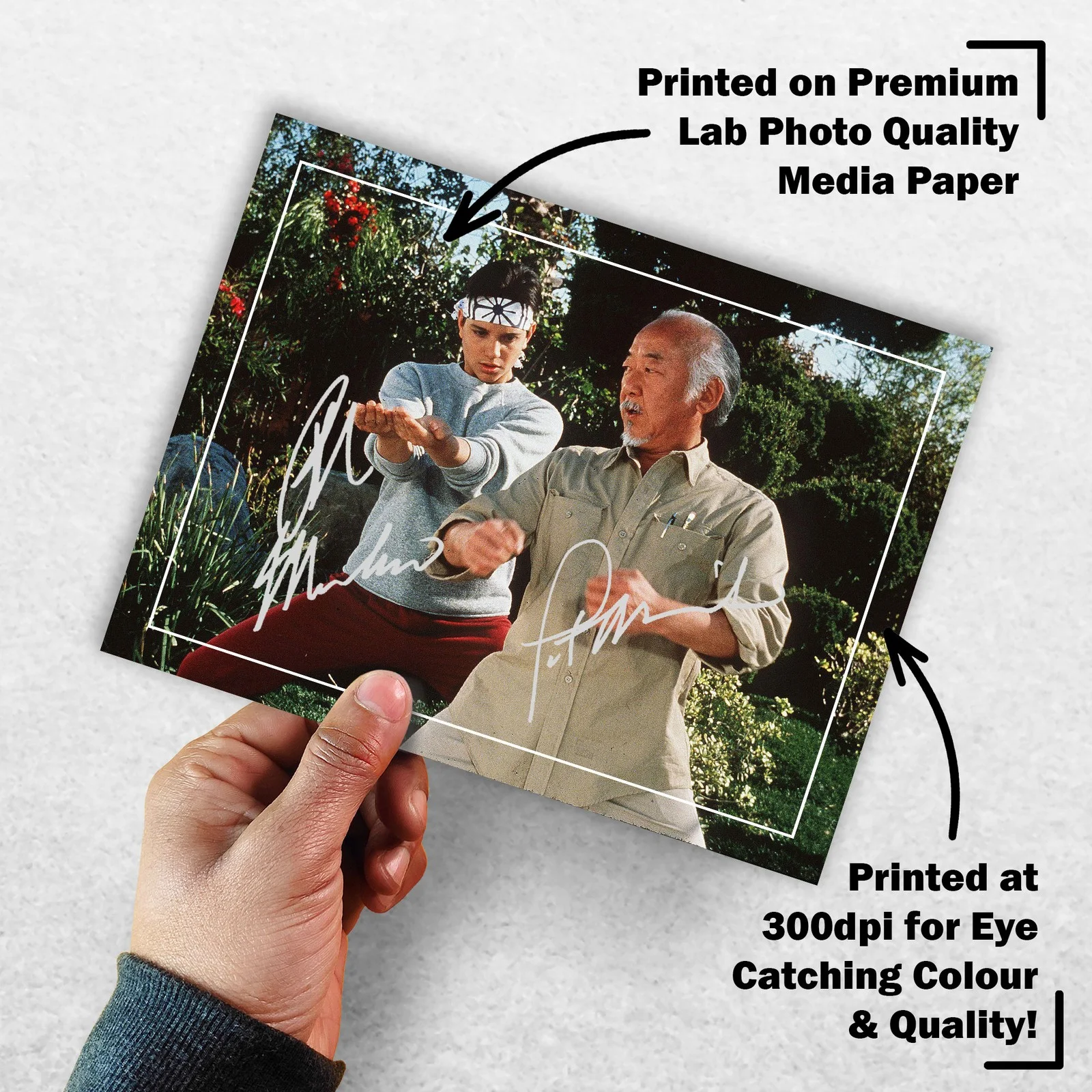 Ralph Macchio Pat Morita Signed Memorabilia 8x6 Pre Printed Autograph Photo, изображение 3