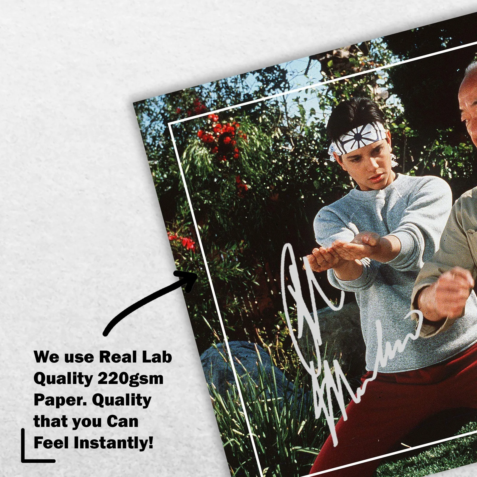 Ralph Macchio Pat Morita Signed Memorabilia 8x6 Pre Printed Autograph Photo, изображение 4
