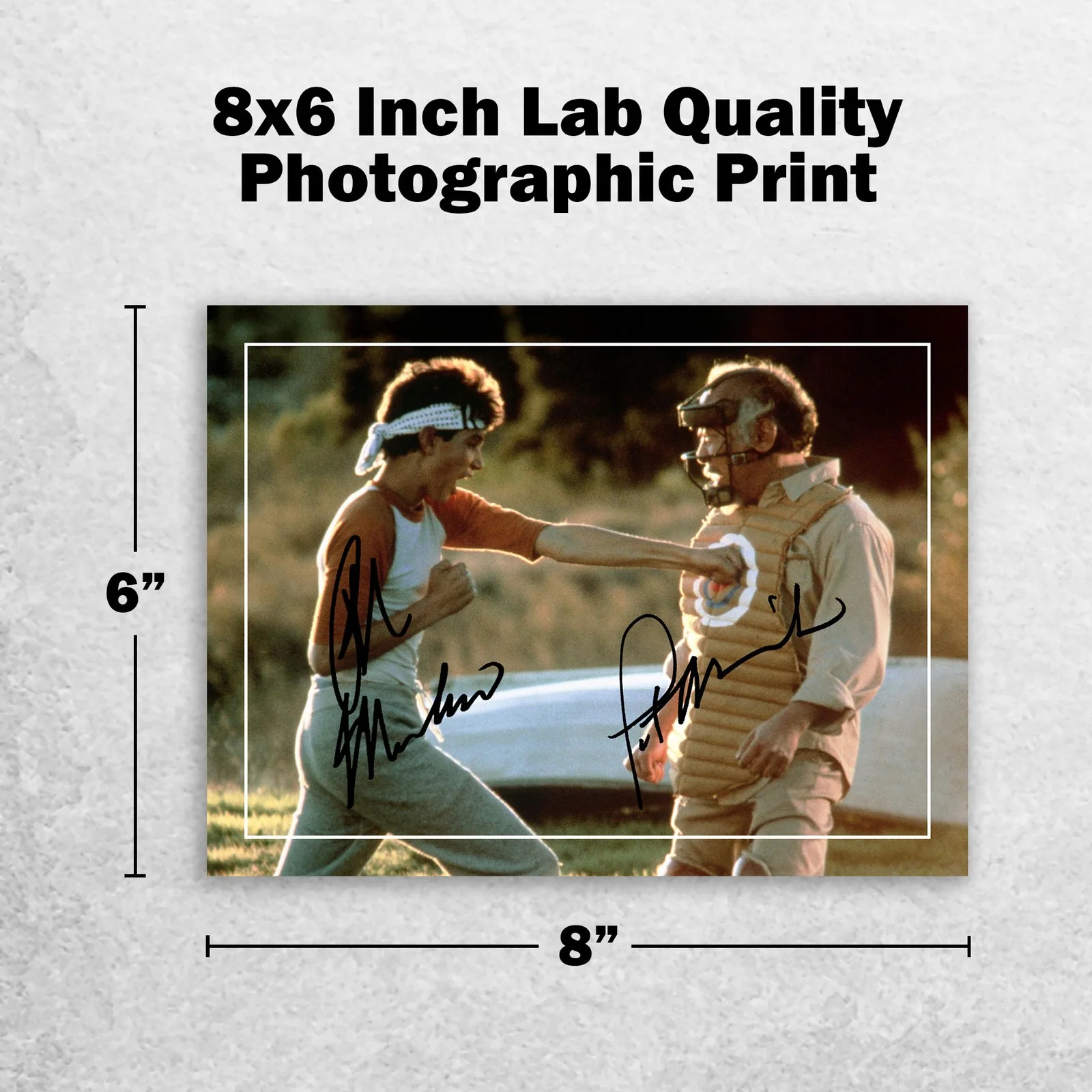 Ralph Macchio Pat Morita Signed Memorabilia 8x6 Pre Printed Autograph Photo, изображение 2